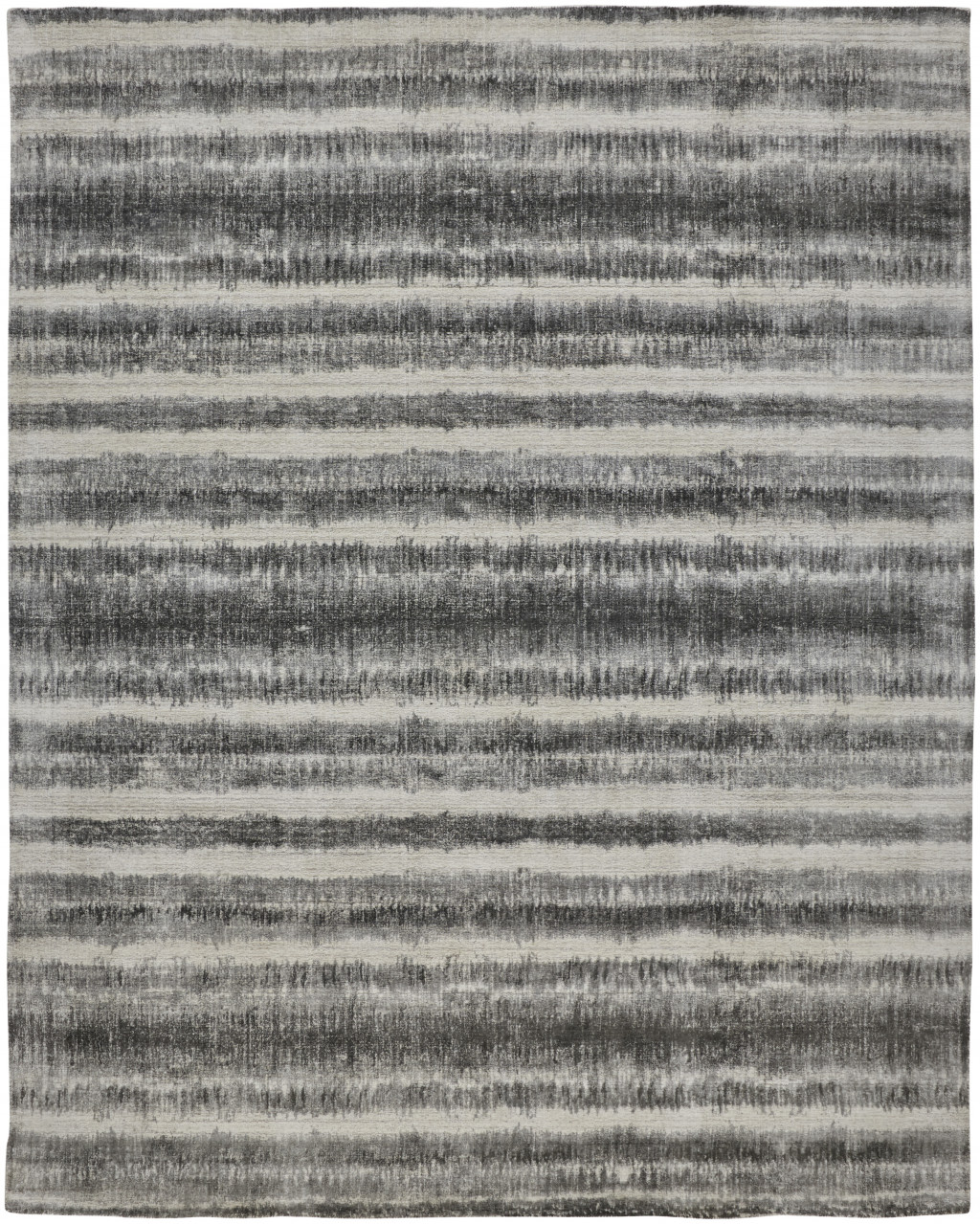 4' X 6' Gray Ivory And Black Abstract Hand Woven Area Rug-514442-1