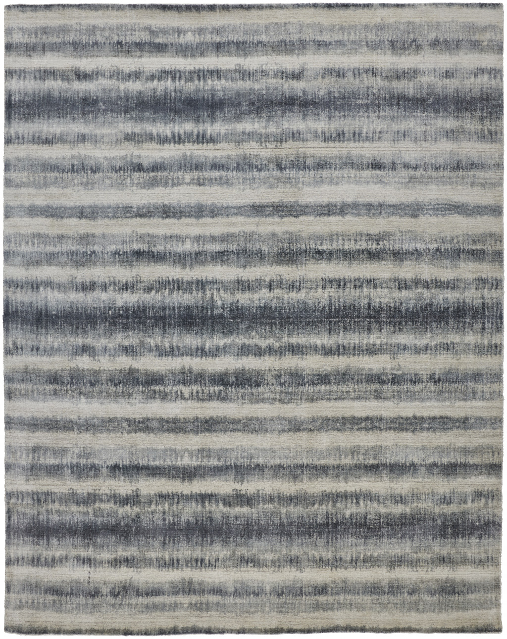 4' X 6' Ivory And Blue Abstract Hand Woven Area Rug-514449-1