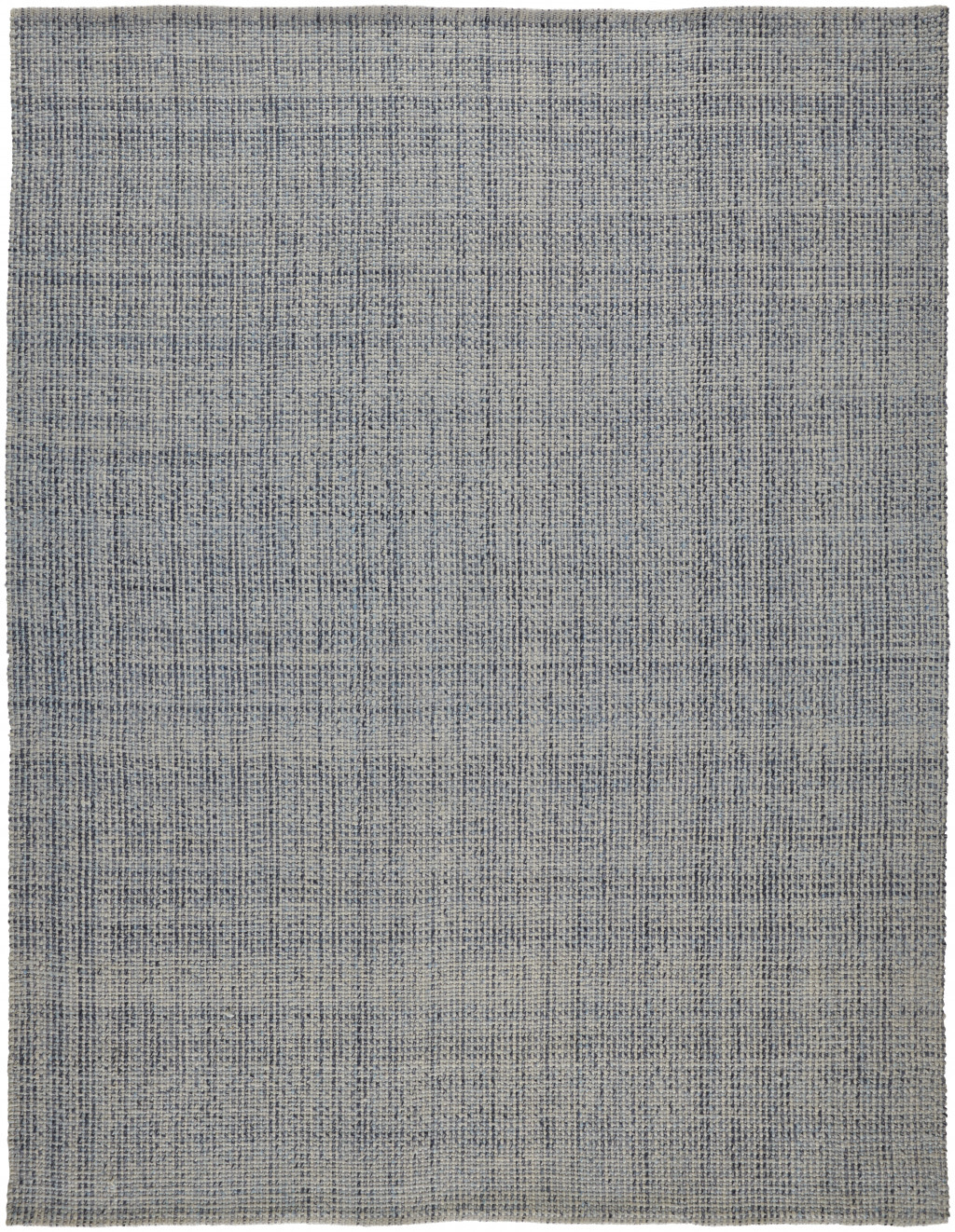 5" X 8" Gray Ivory And Blue Hand Woven Area Rug