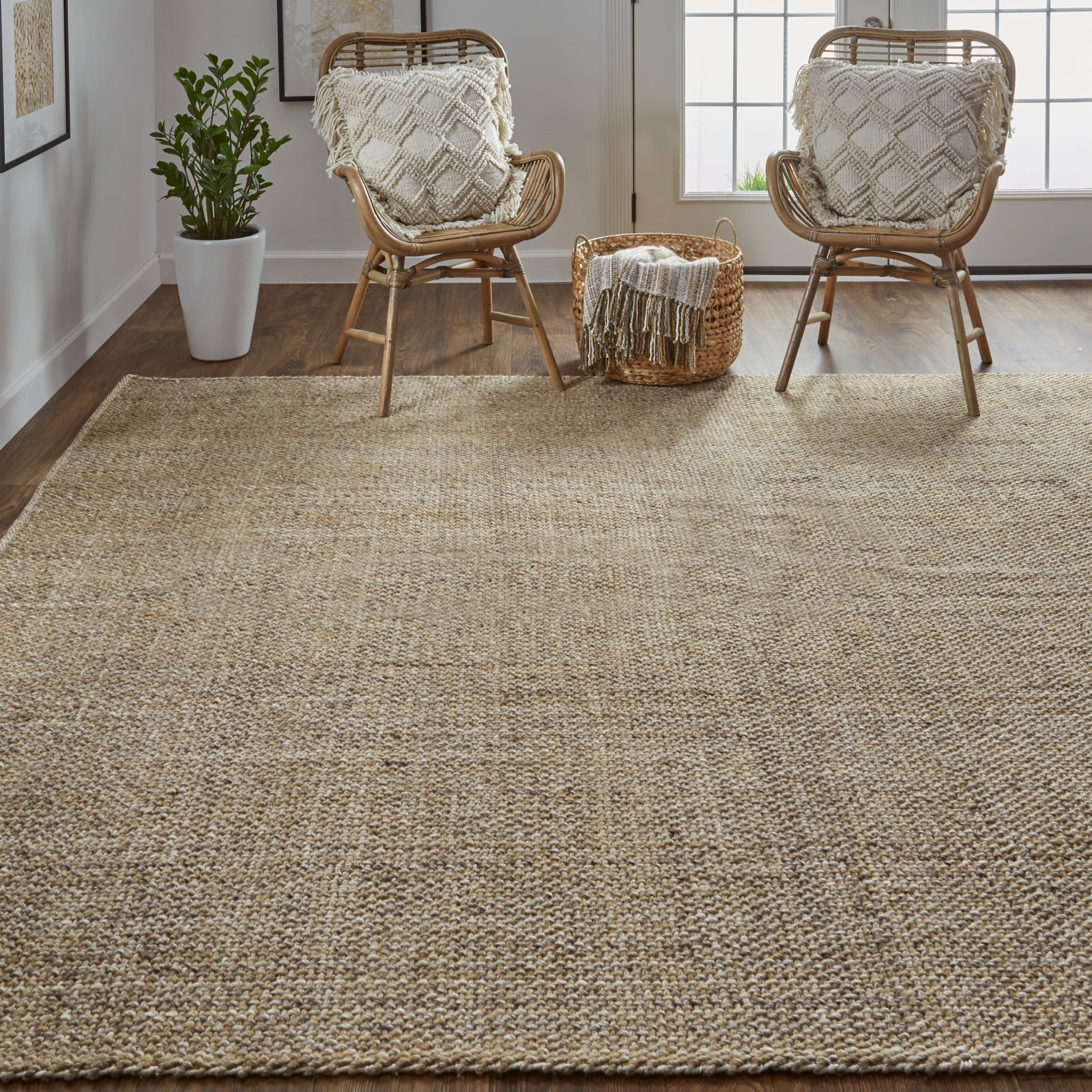 5" X 8" Brown Hand Woven Area Rug