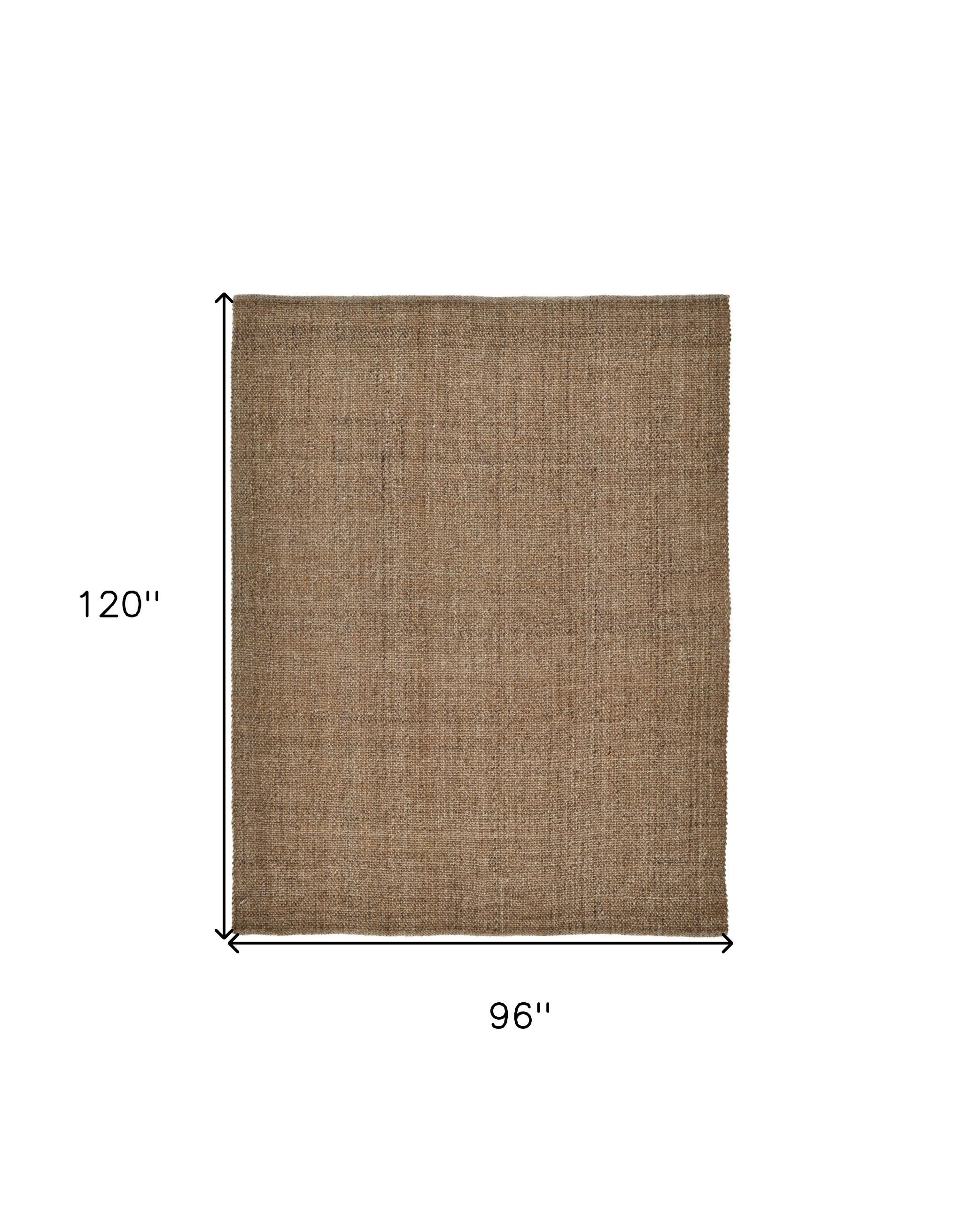 8" X 10" Brown Hand Woven Area Rug