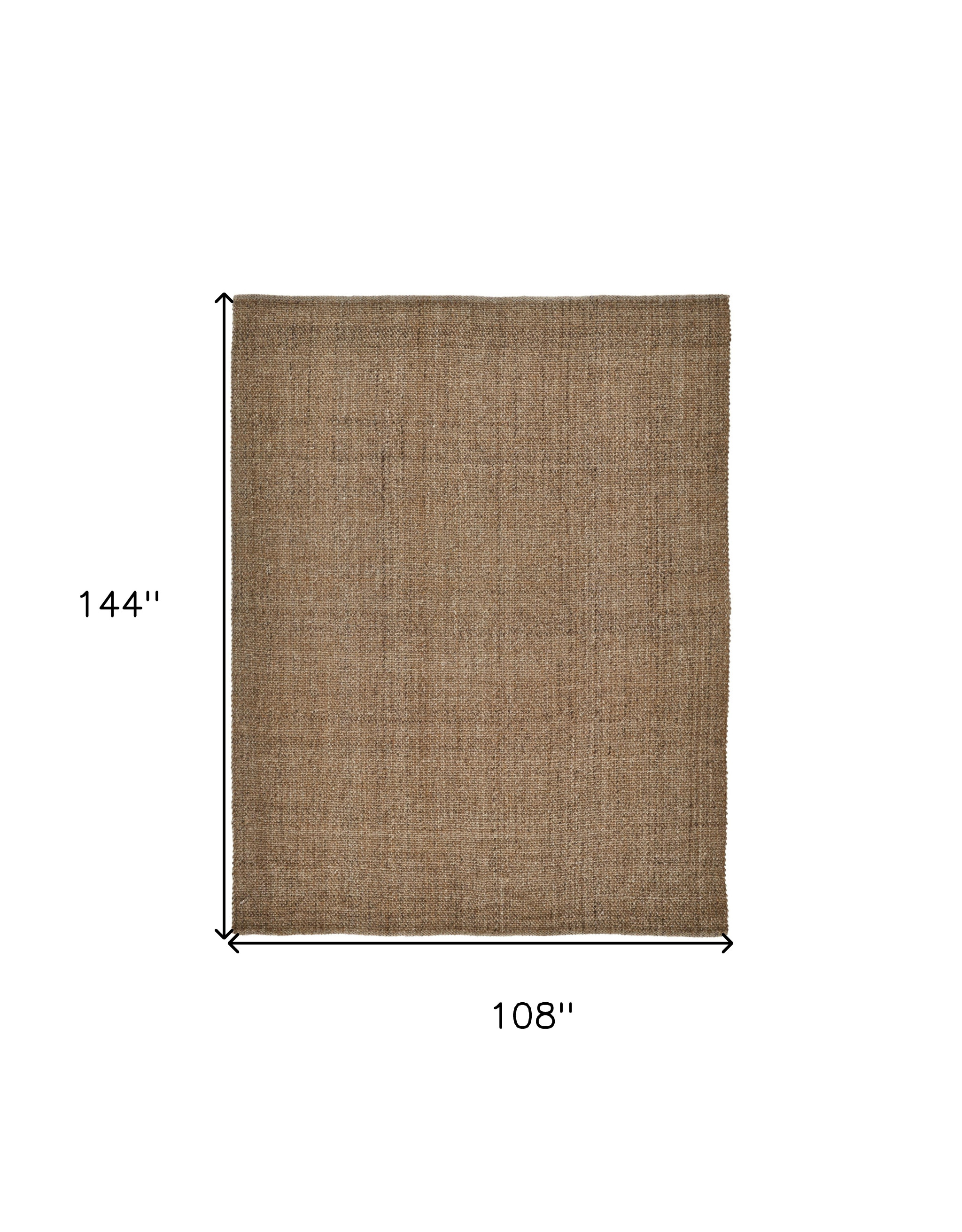 9" X 12" Brown Hand Woven Area Rug