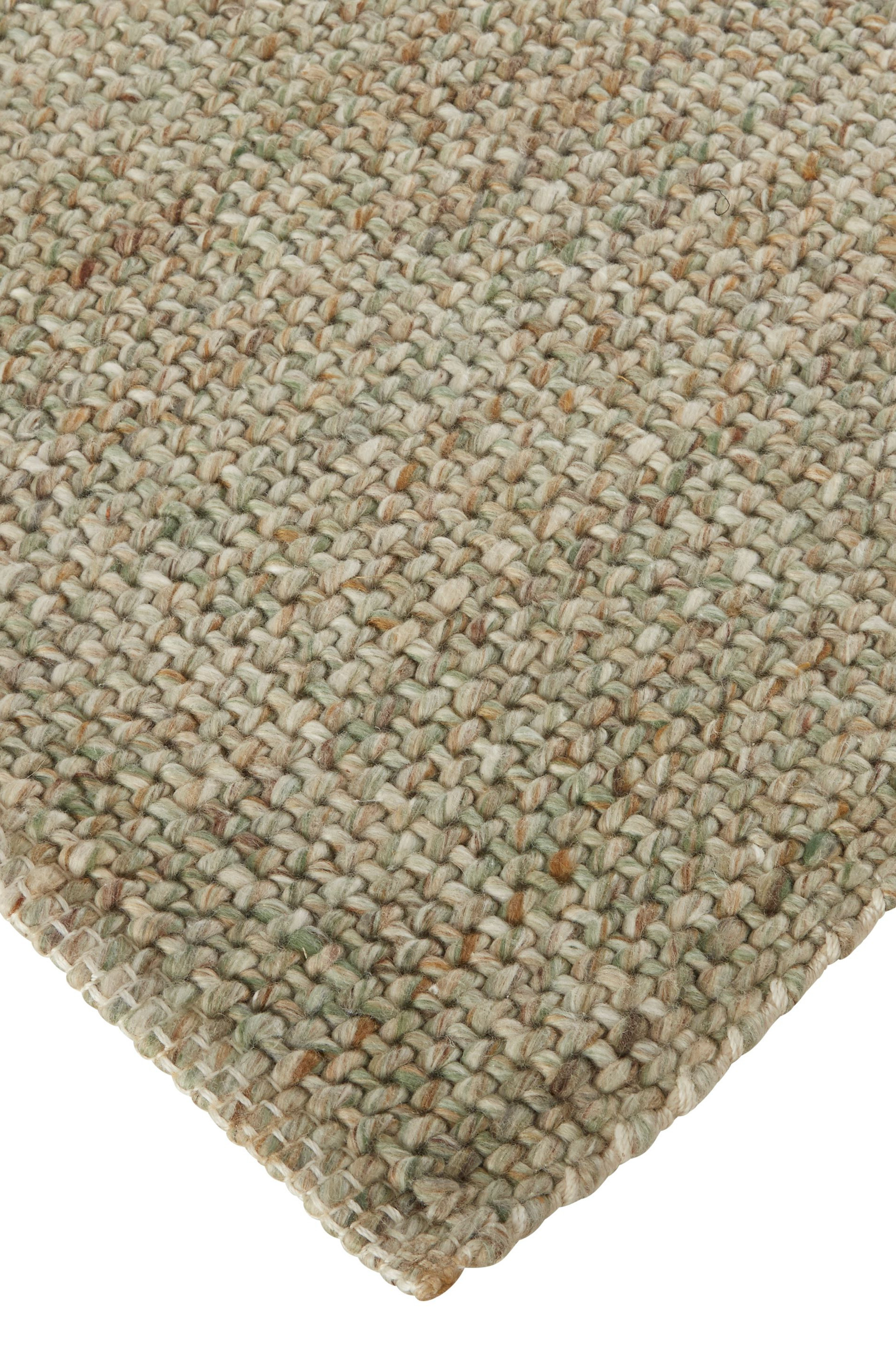 9" X 12" Green Hand Woven Area Rug