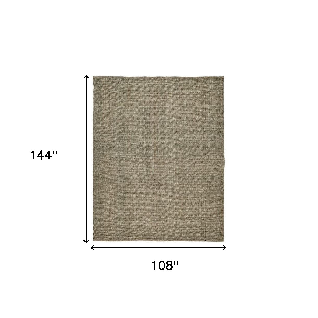 9" X 12" Green Hand Woven Area Rug