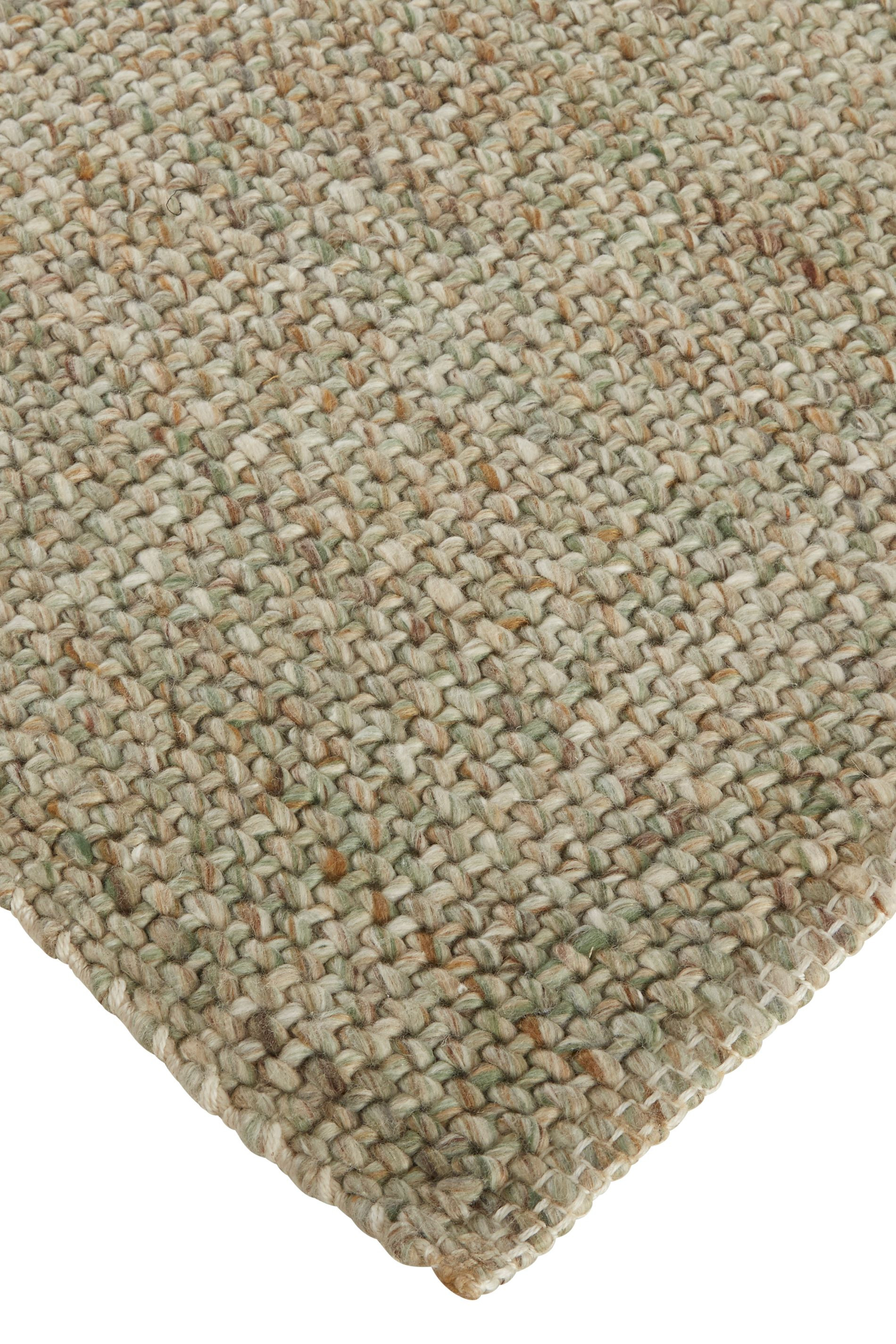 2 X 3 green And Tan Hand Woven Area Rug