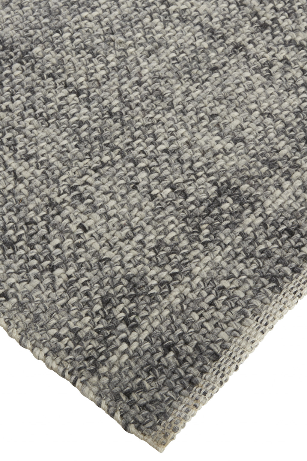 9" X 12" Gray Hand Woven Area Rug