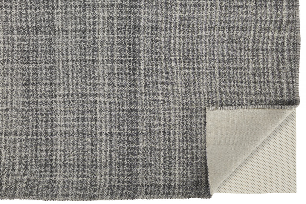 9" X 12" Gray Hand Woven Area Rug