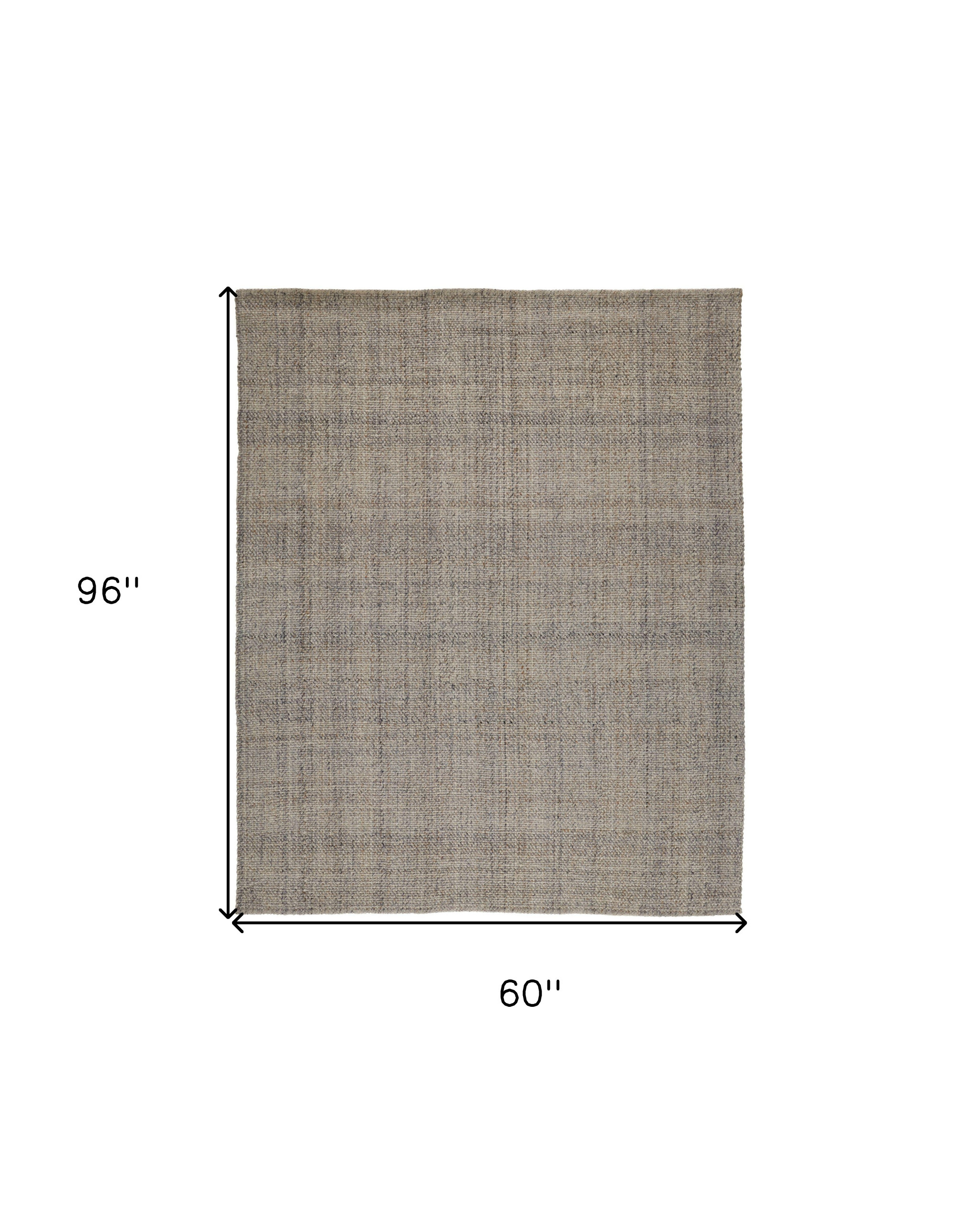 5" X 8" Ivory Tan And Gray Hand Woven Area Rug