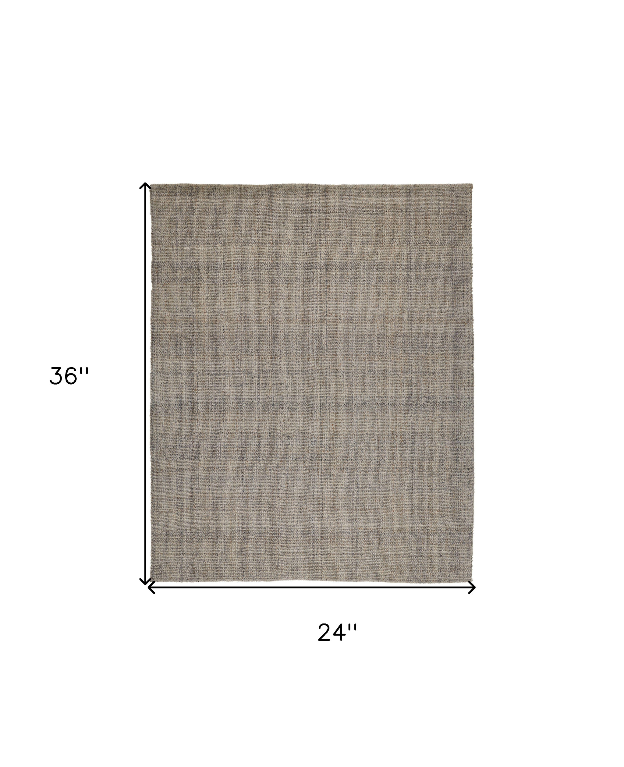 2" X 3" Ivory Tan And Gray Hand Woven Area Rug
