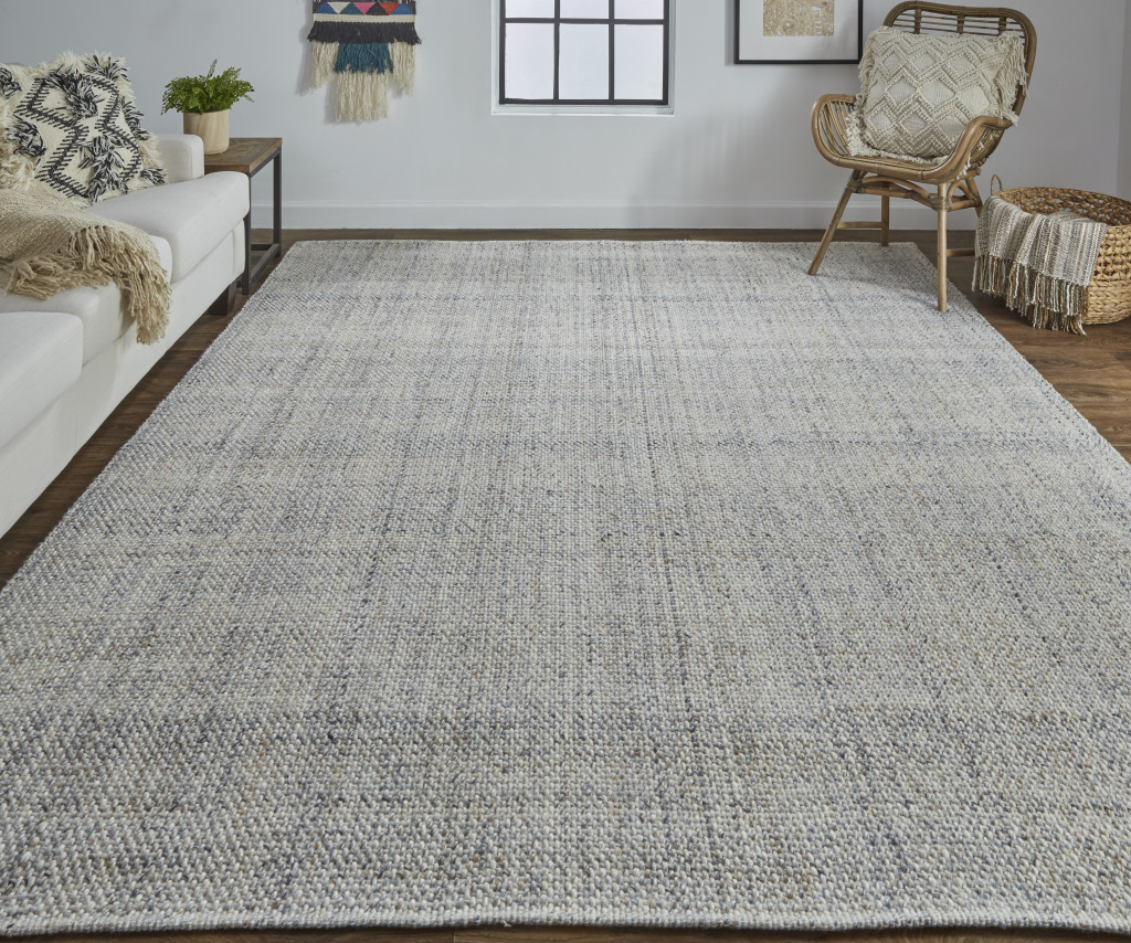 2" X 3" Ivory Tan And Gray Hand Woven Area Rug