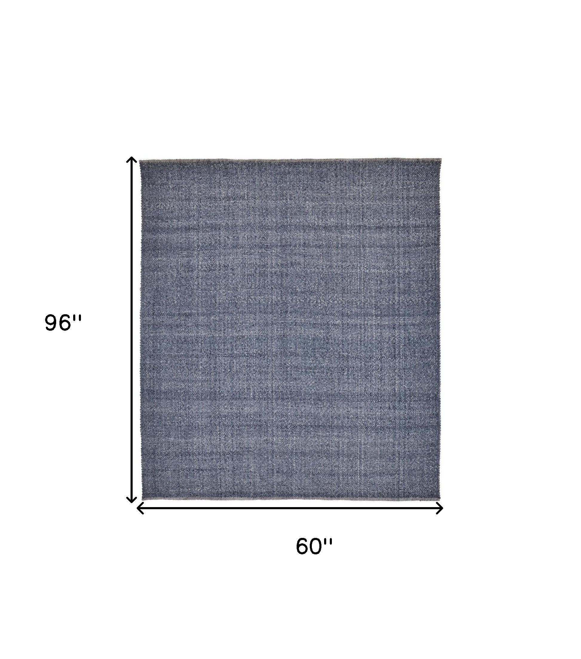 5" X 8" Blue Hand Woven Area Rug