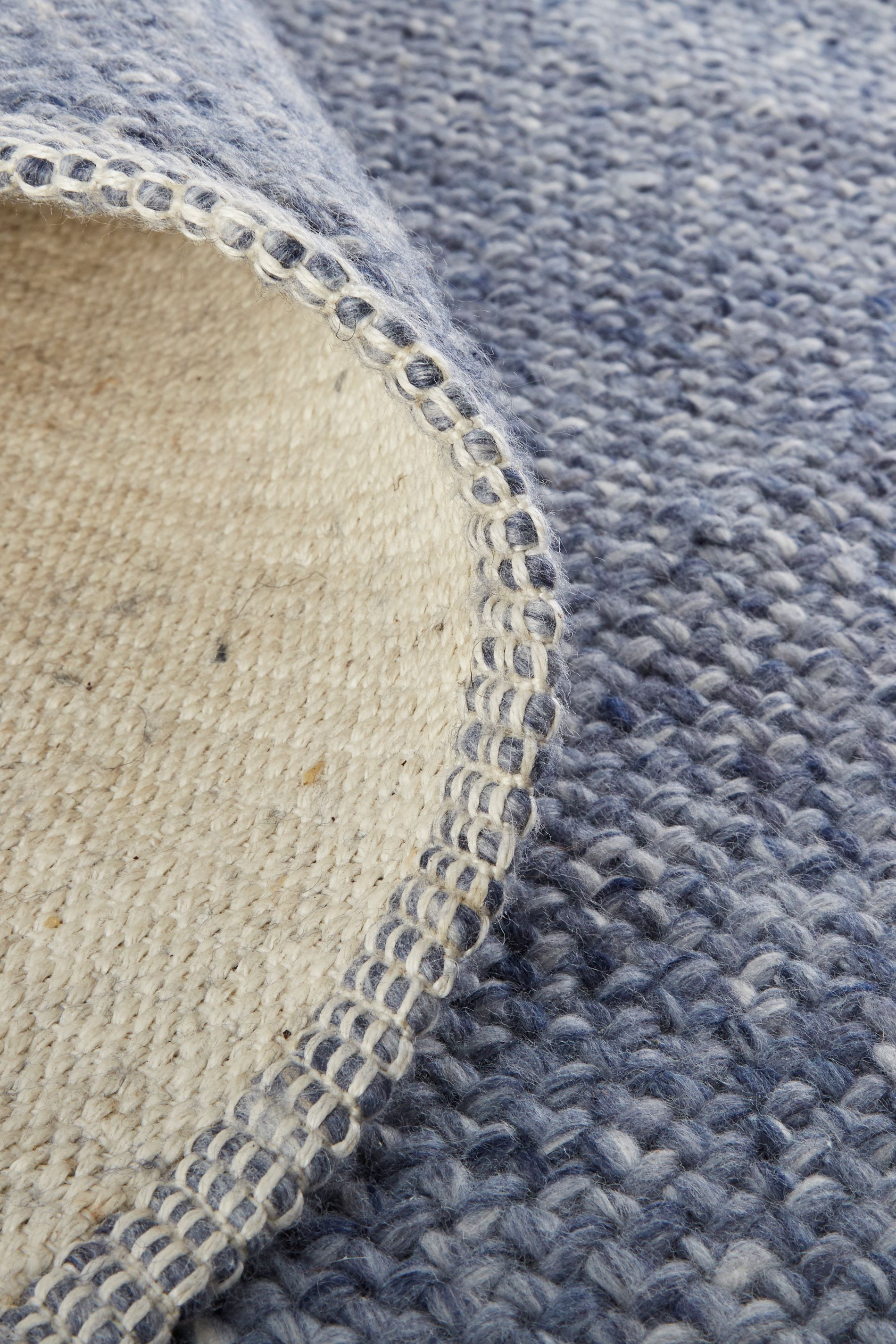 8" X 10" Blue Hand Woven Area Rug