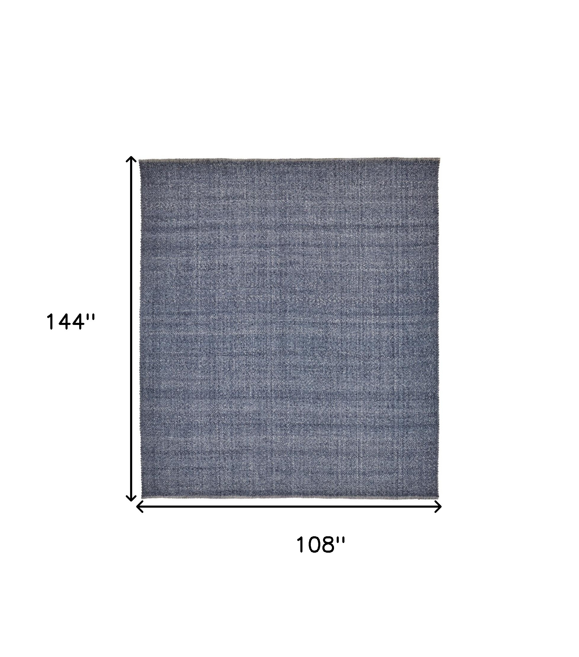 9" X 12" Blue Hand Woven Area Rug