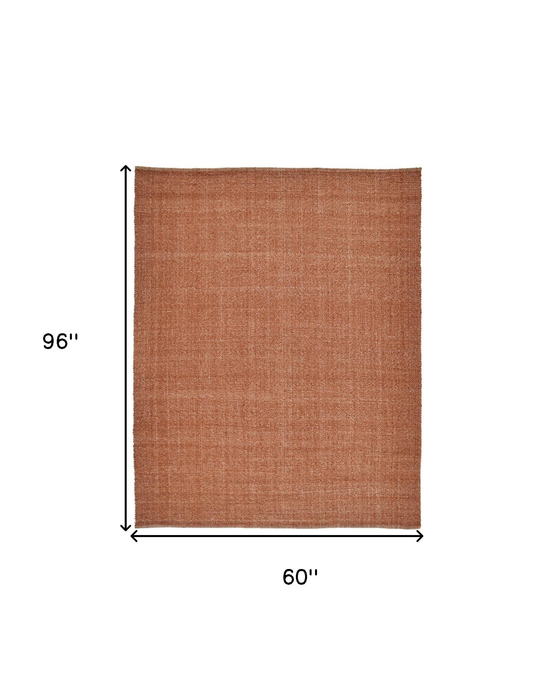 5" X 8" Orange Hand Woven Area Rug