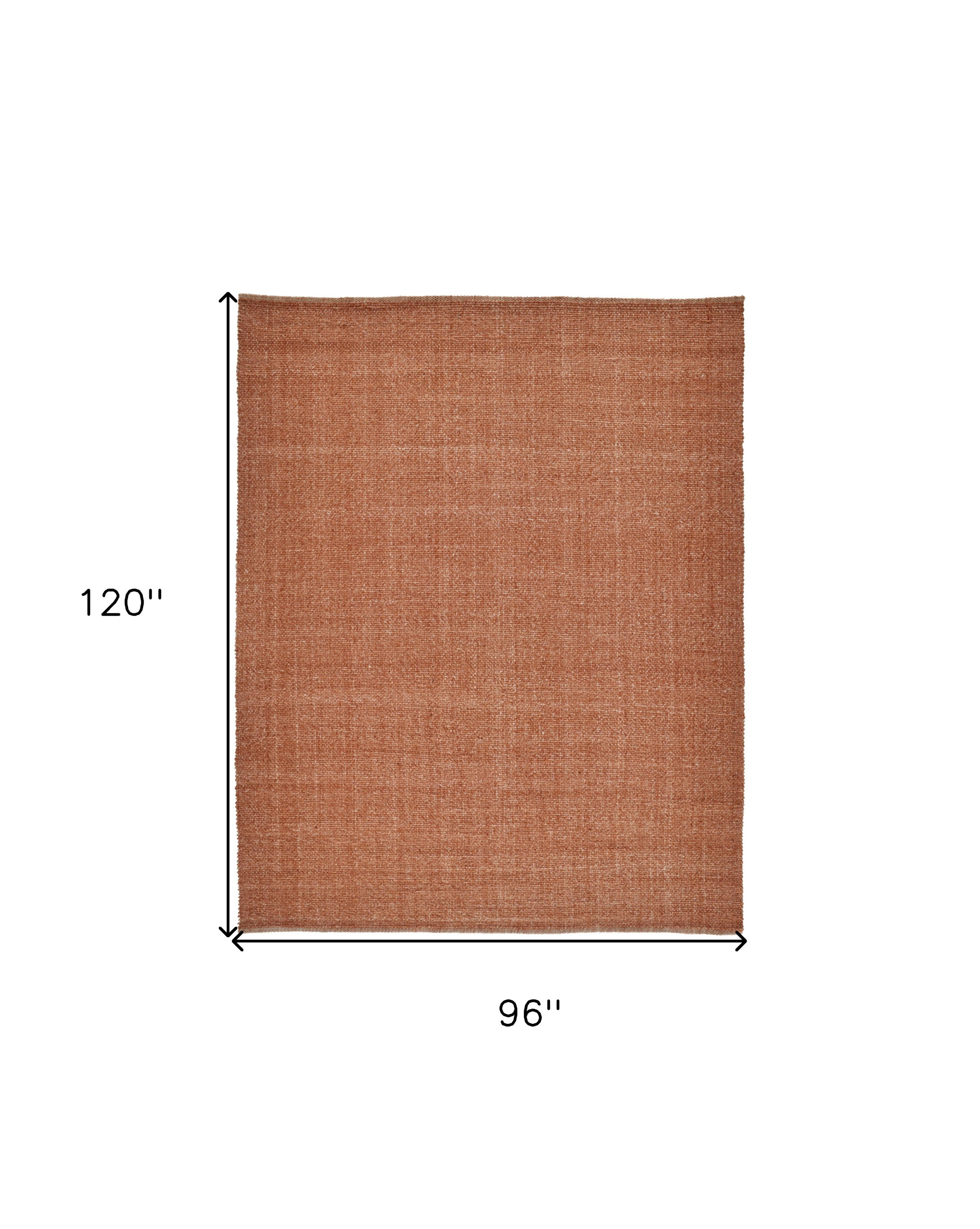 8" X 10" Orange Hand Woven Area Rug