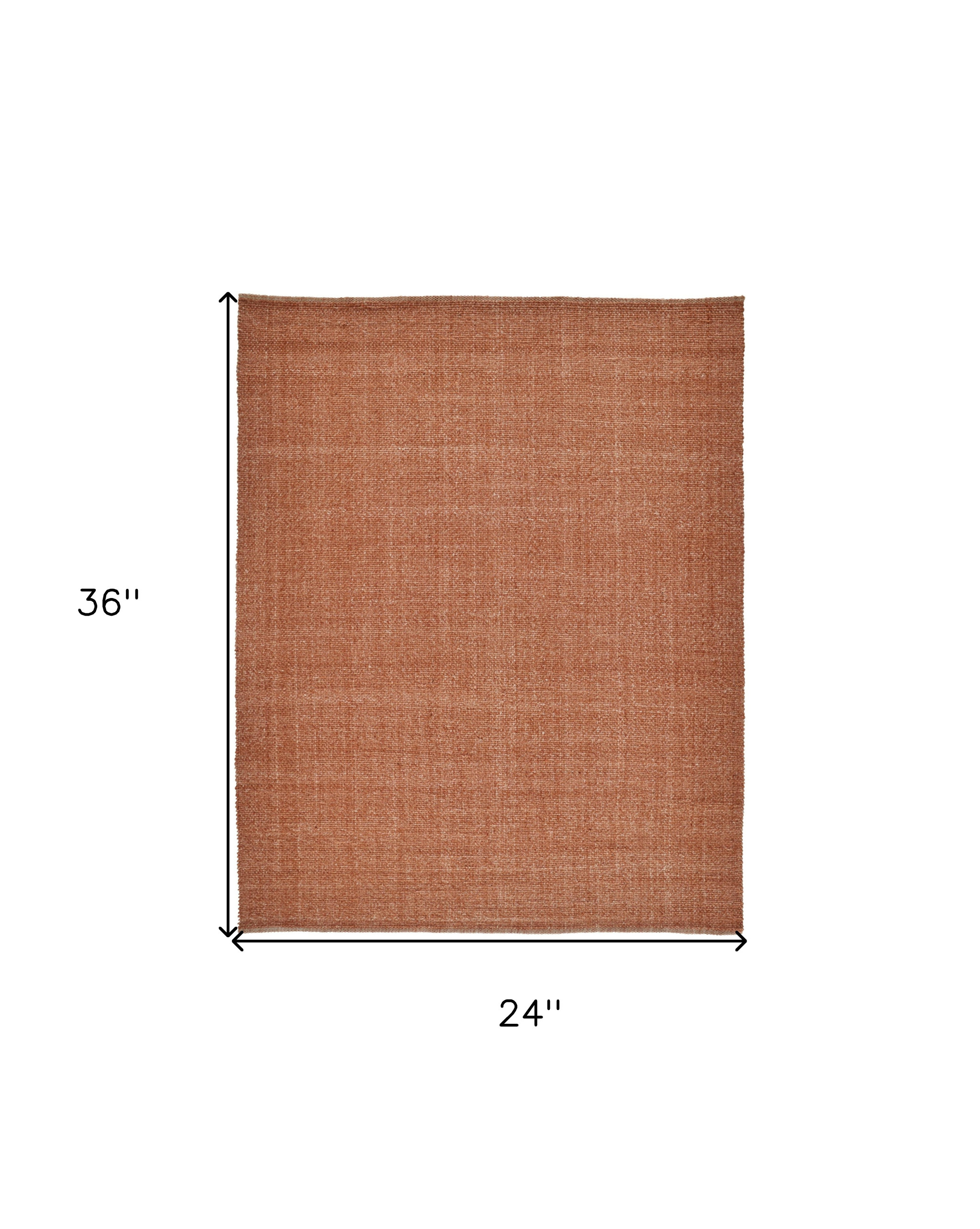 2" X 3" Orange Hand Woven Area Rug