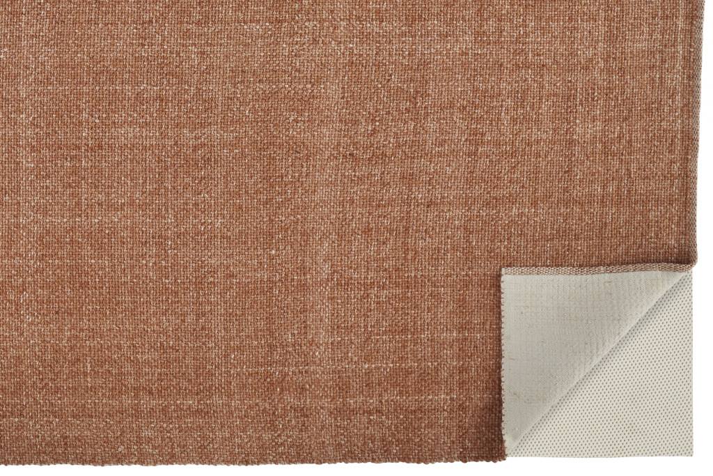 2" X 3" Orange Hand Woven Area Rug