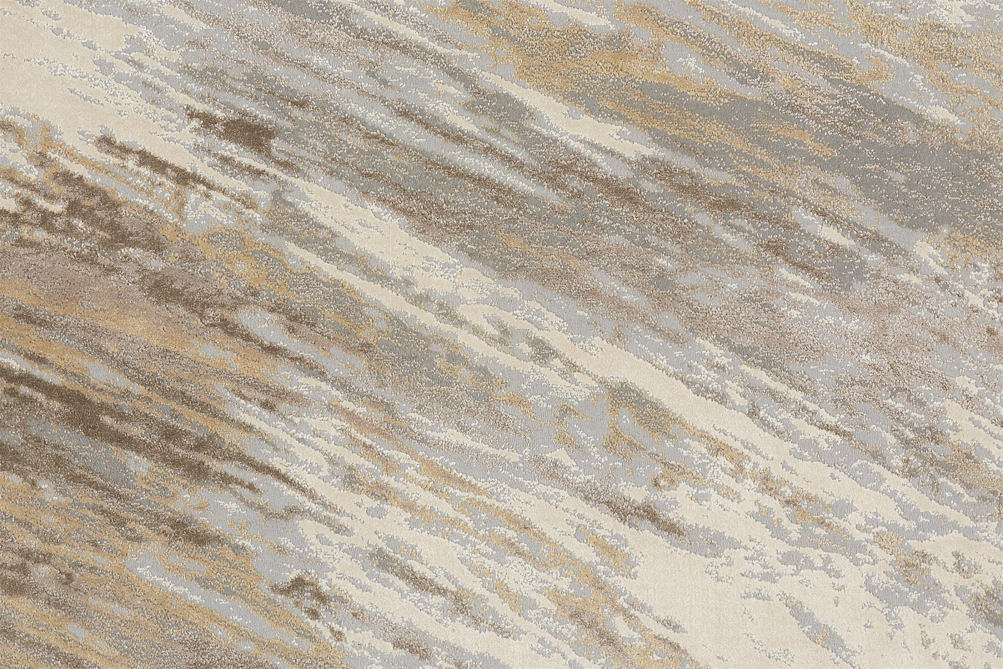 8" X 10" Ivory Tan And Brown Abstract Area Rug