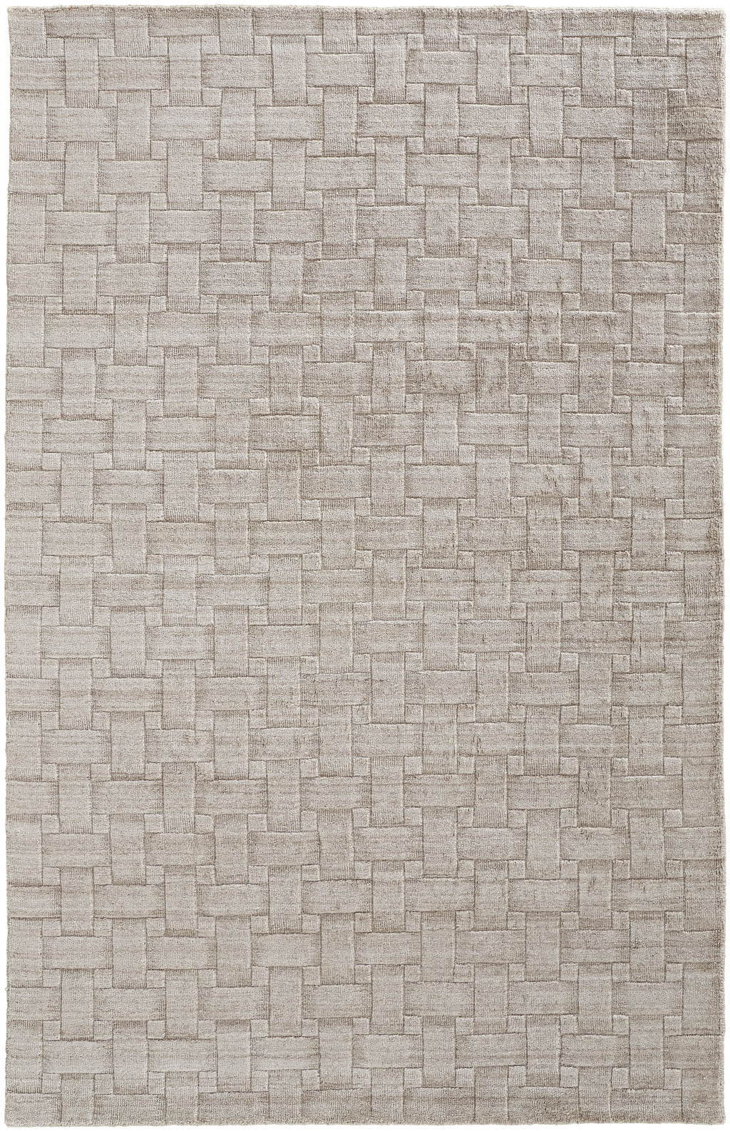4 X 6 Ivory Striped Hand Woven Area Rug