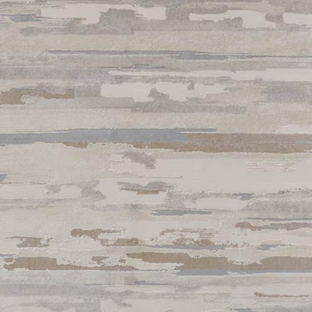 5" X 8" Brown and Ivory Abstract Power Loom Distressed Area Rug
