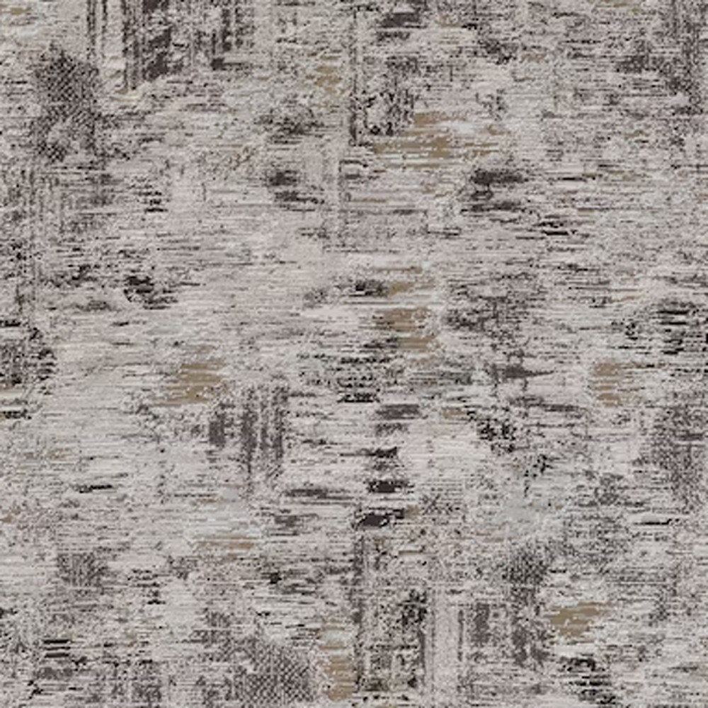 4" X 6" Gray and Ivory Abstract Power Loom Distressed Area Rug