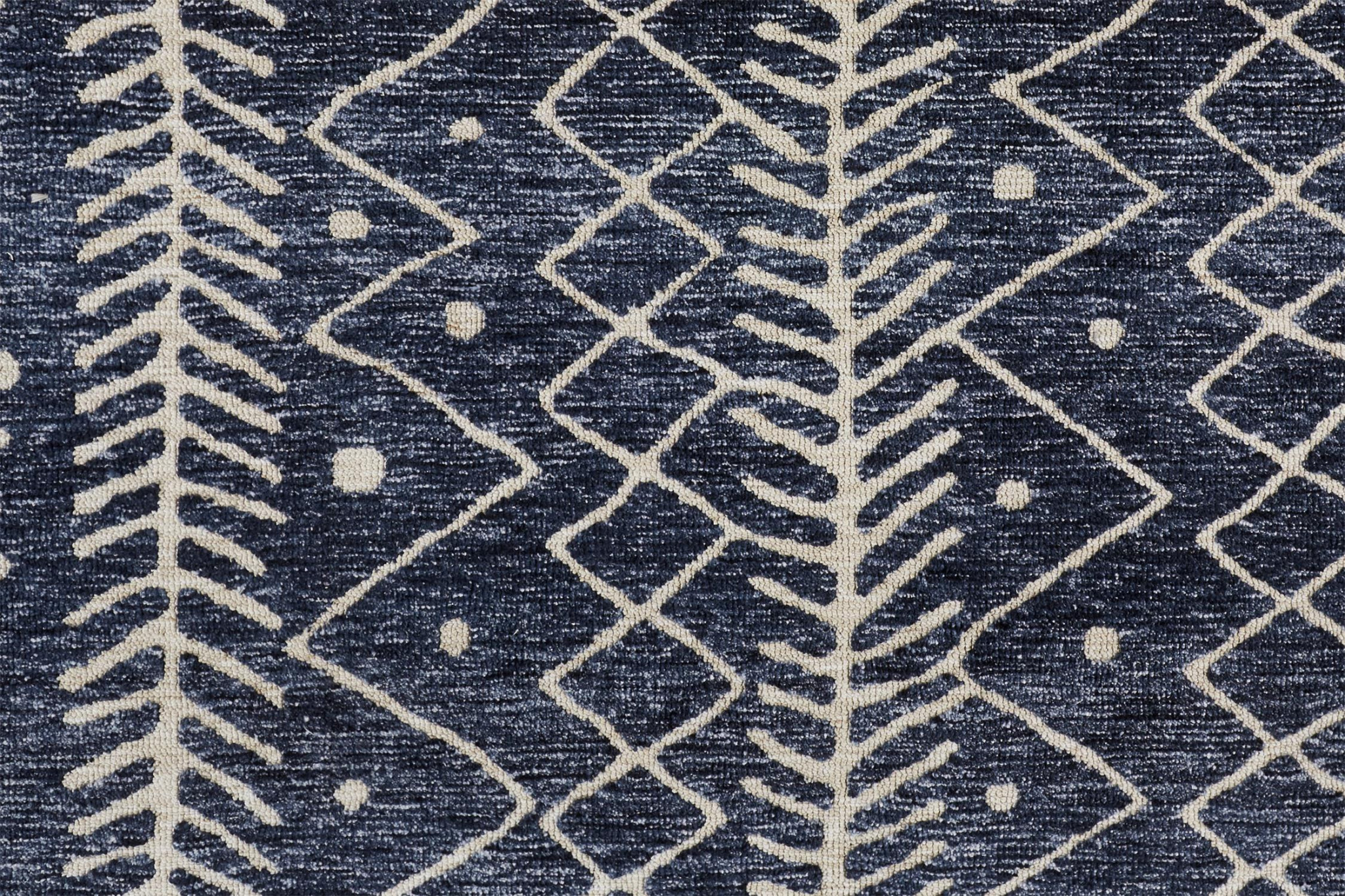 10" X 13" Blue And Ivory Striped Stain Resistant Area Rug