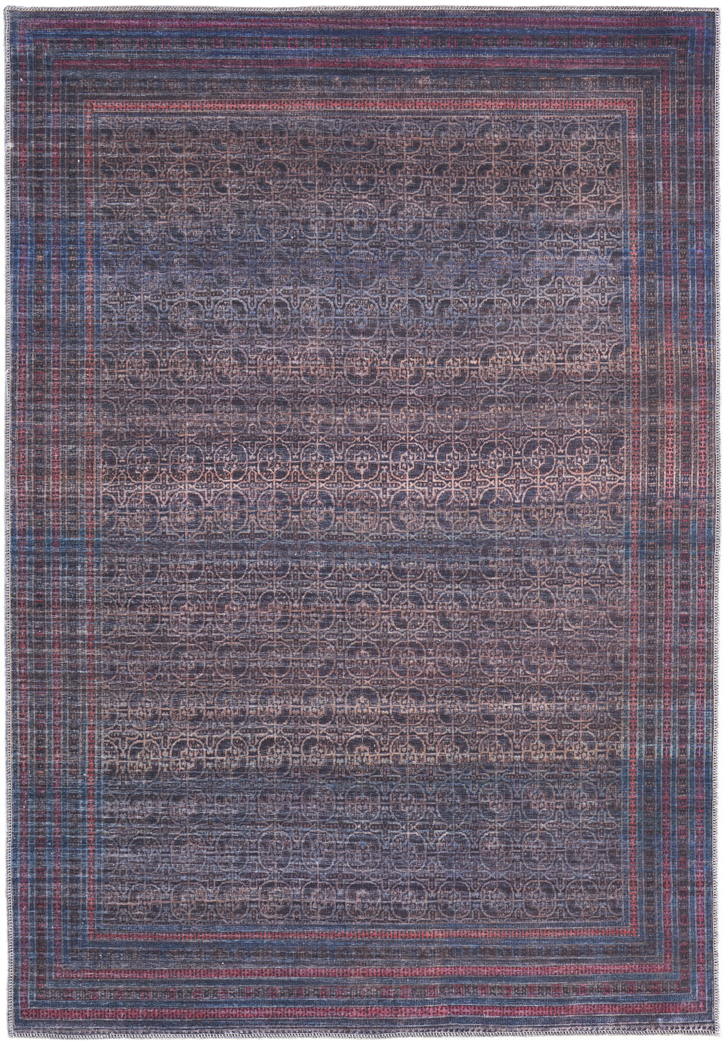 8' X 10' Blue Pink And Purple Floral Power Loom Area Rug-515212-1