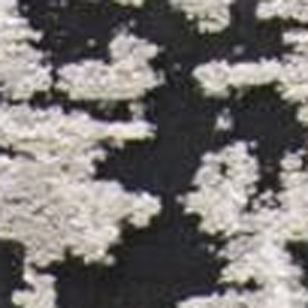 8" Black White And Gray Runner Rug