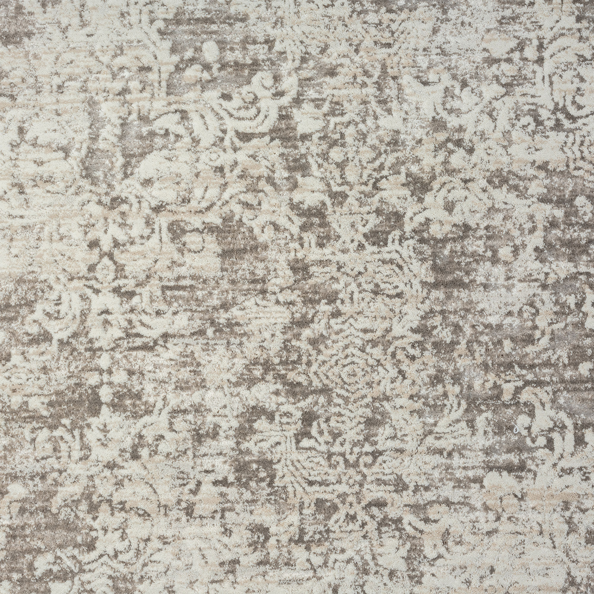 2" X 10" Gray Abstract Distressed Runner Rug
