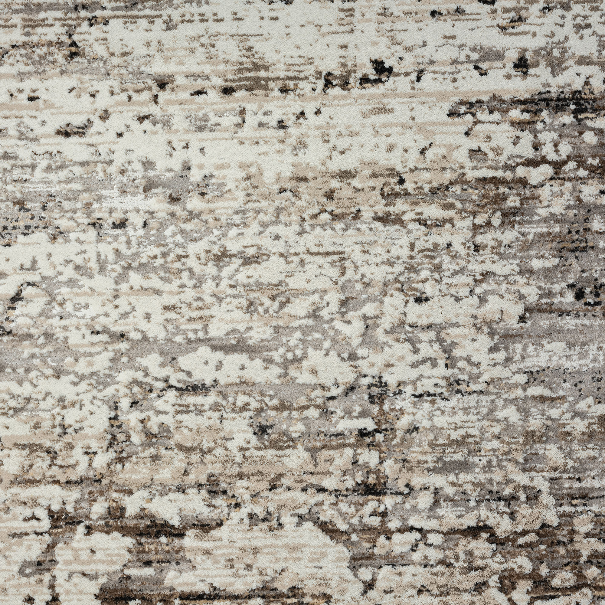 2" X 8" Beige Abstract Distressed Runner Rug