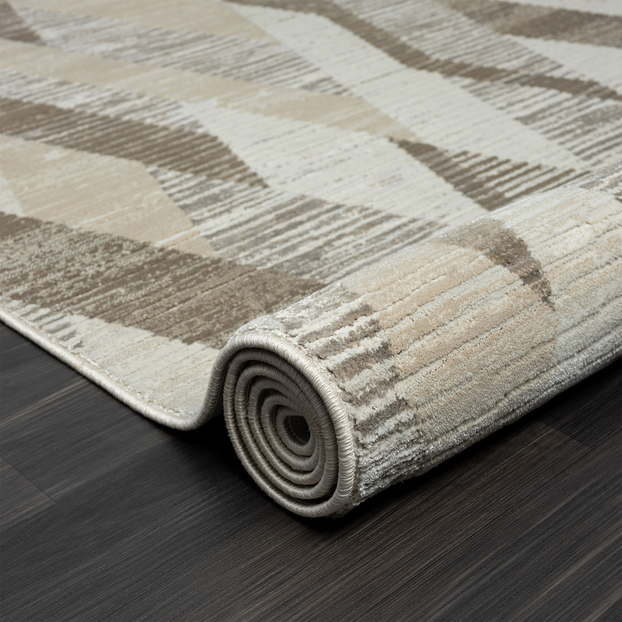 2" X 8" Gray Geometric Runner Rug