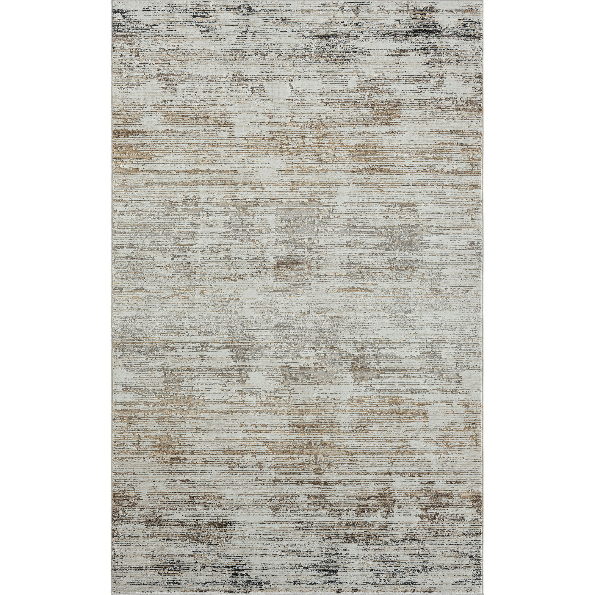4' X 6' Gray Abstract Distressed Area Rug-515843-1