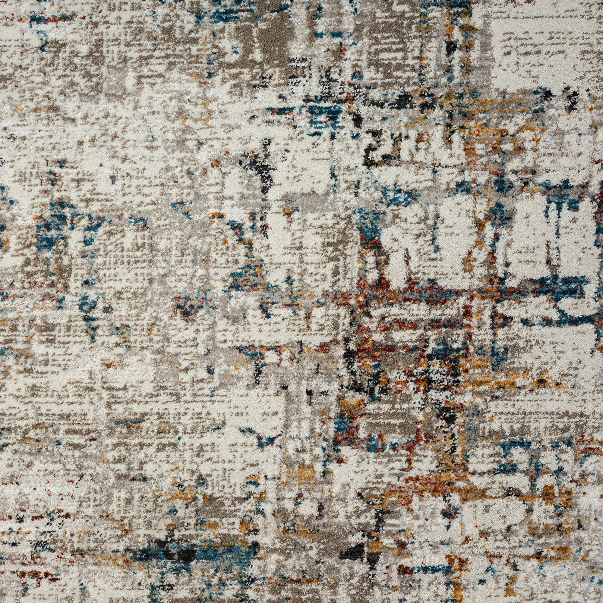 2" X 8" Gray Abstract Distressed Runner Rug