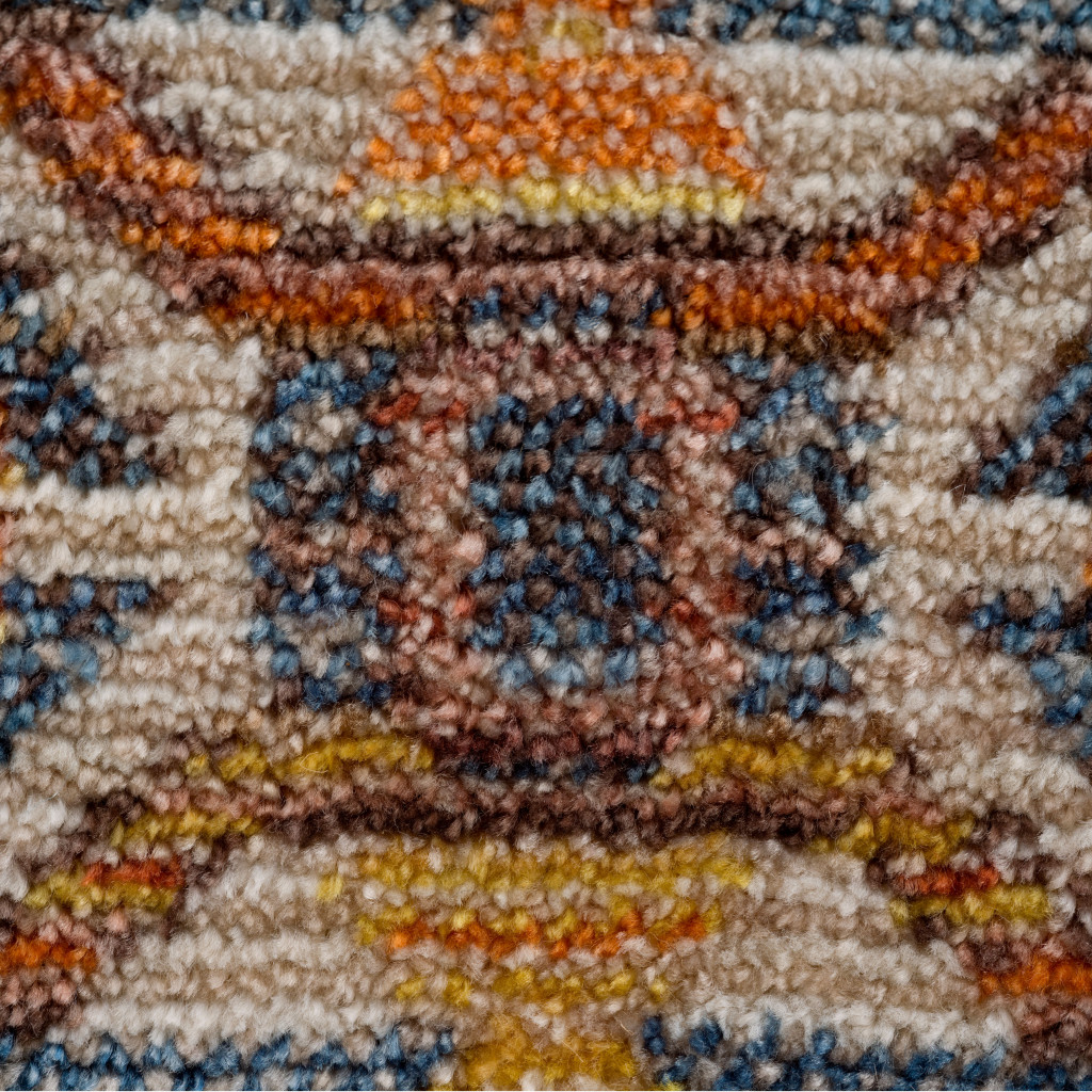 2" X 6" Brown Southwestern Runner Rug