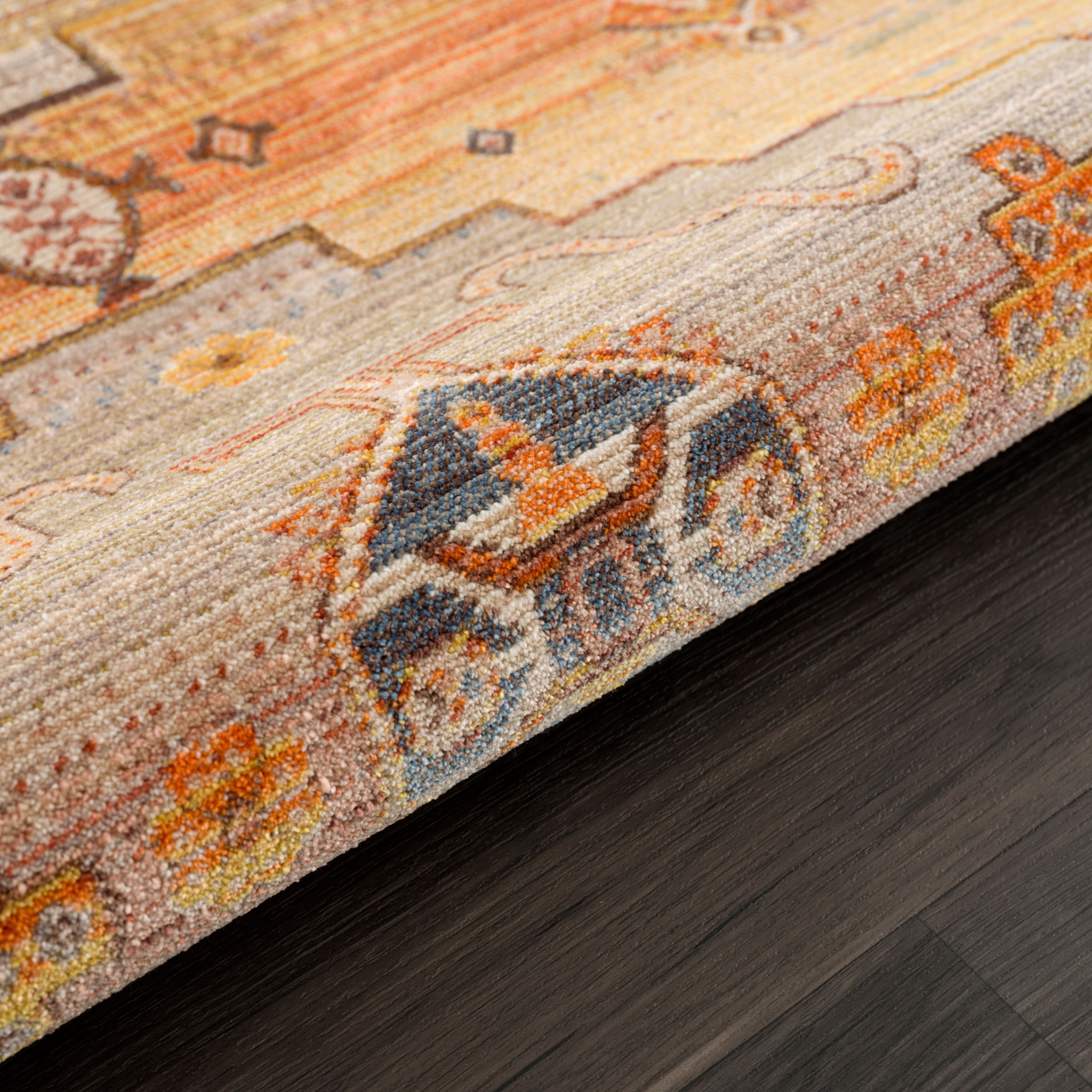 2" X 6" Brown Southwestern Runner Rug