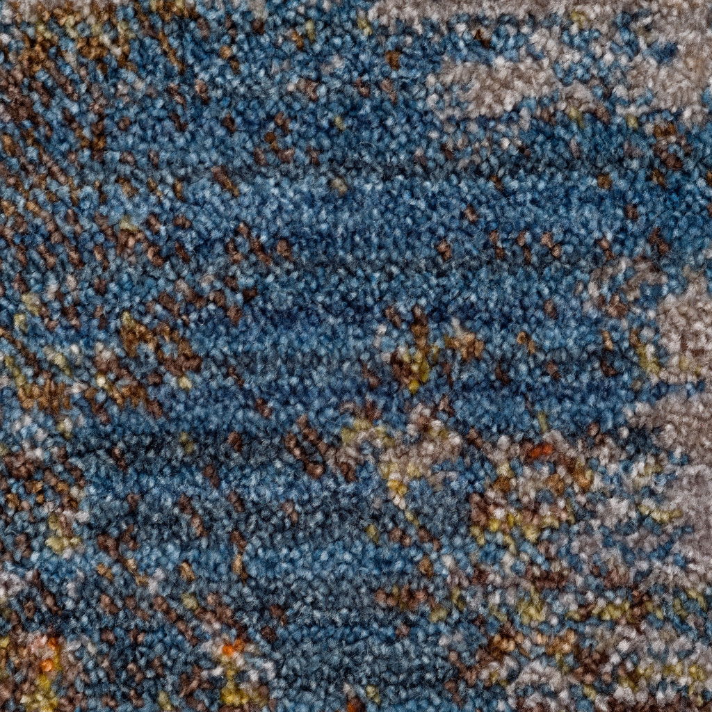 4" X 6" Gray Abstract Distressed Area Rug