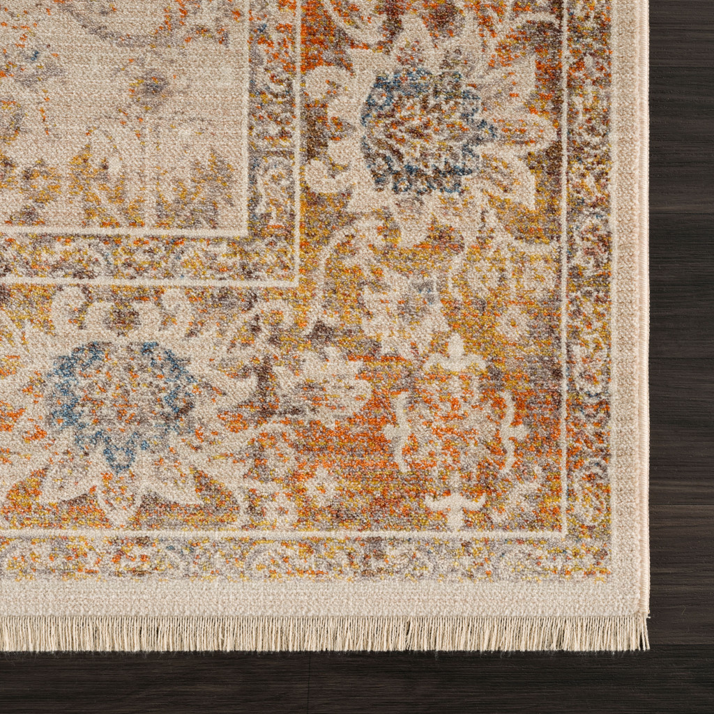 2 X 6 Ivory Oriental Runner Rug