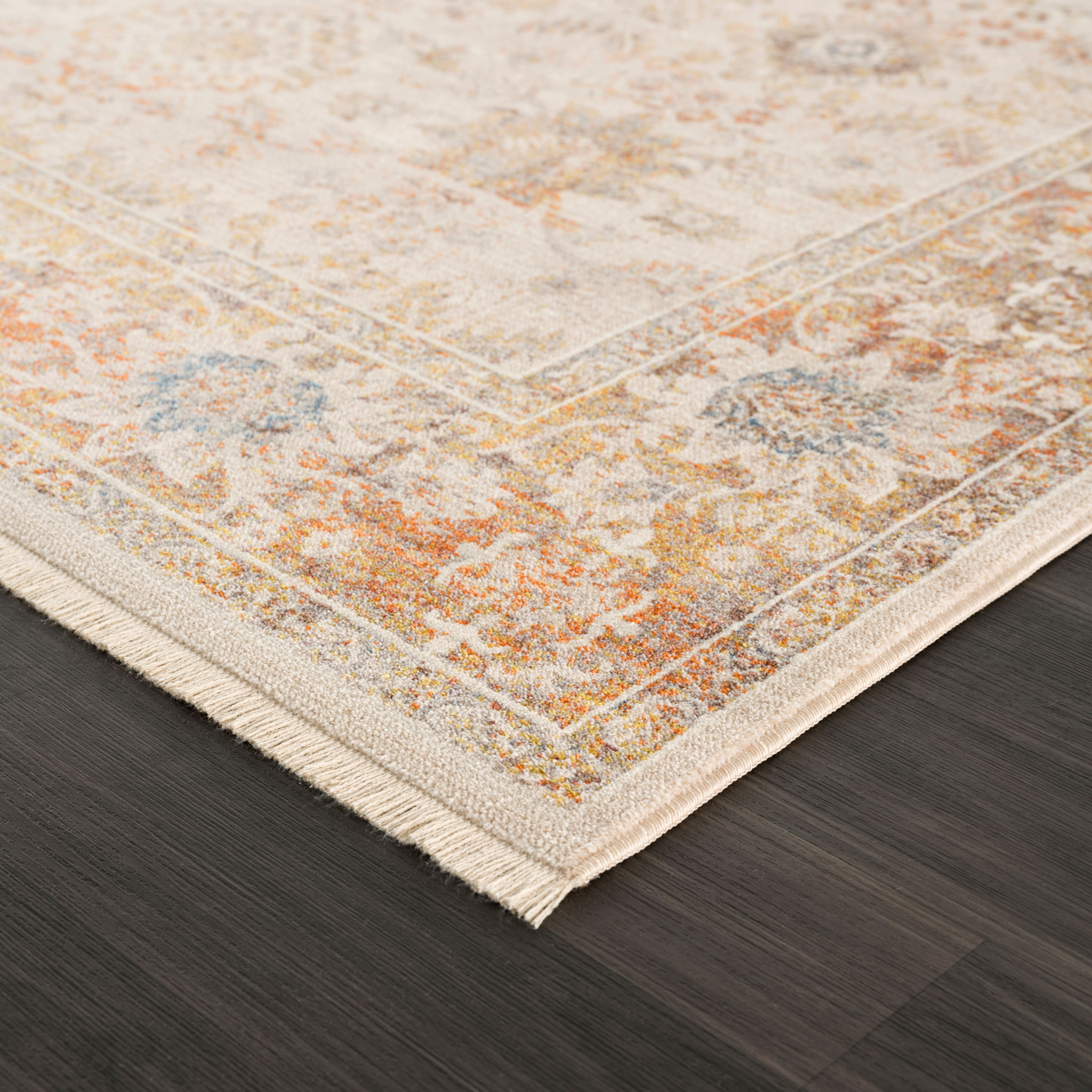5" X 8" Ivory Oriental Area Rug