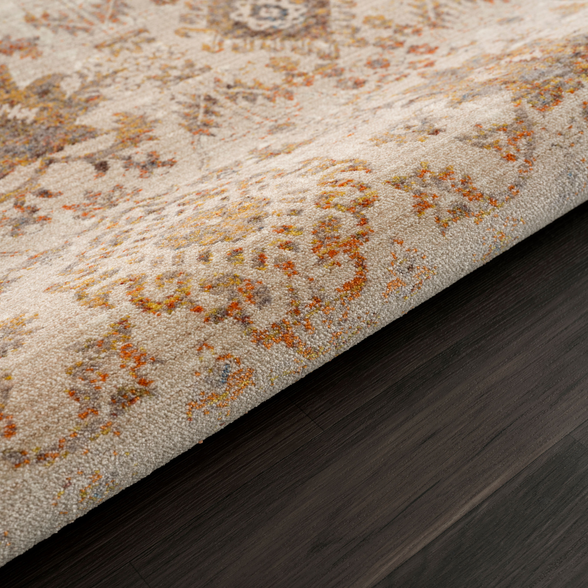 5" X 8" Ivory Oriental Area Rug