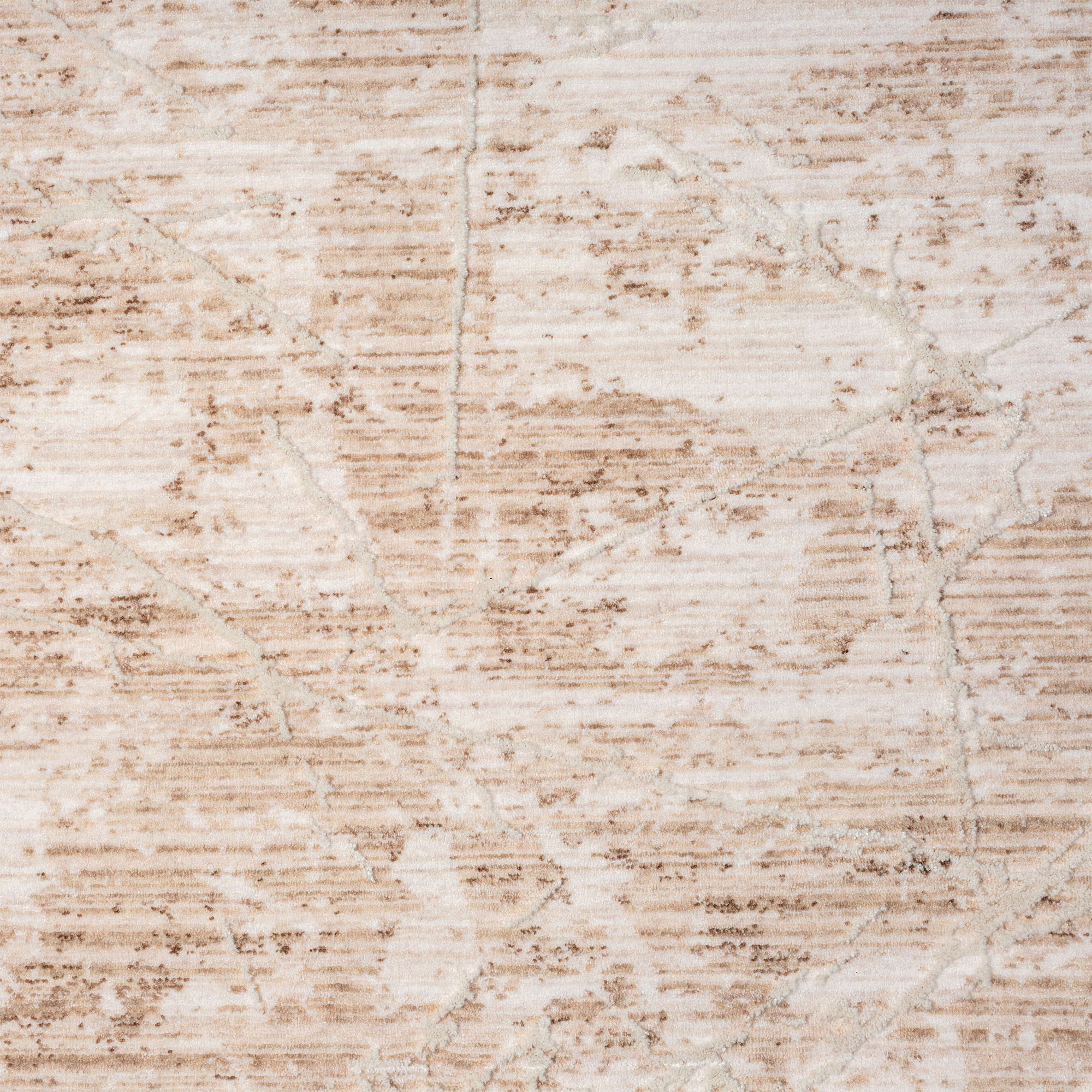 4" X 6" Beige Abstract Area Rug