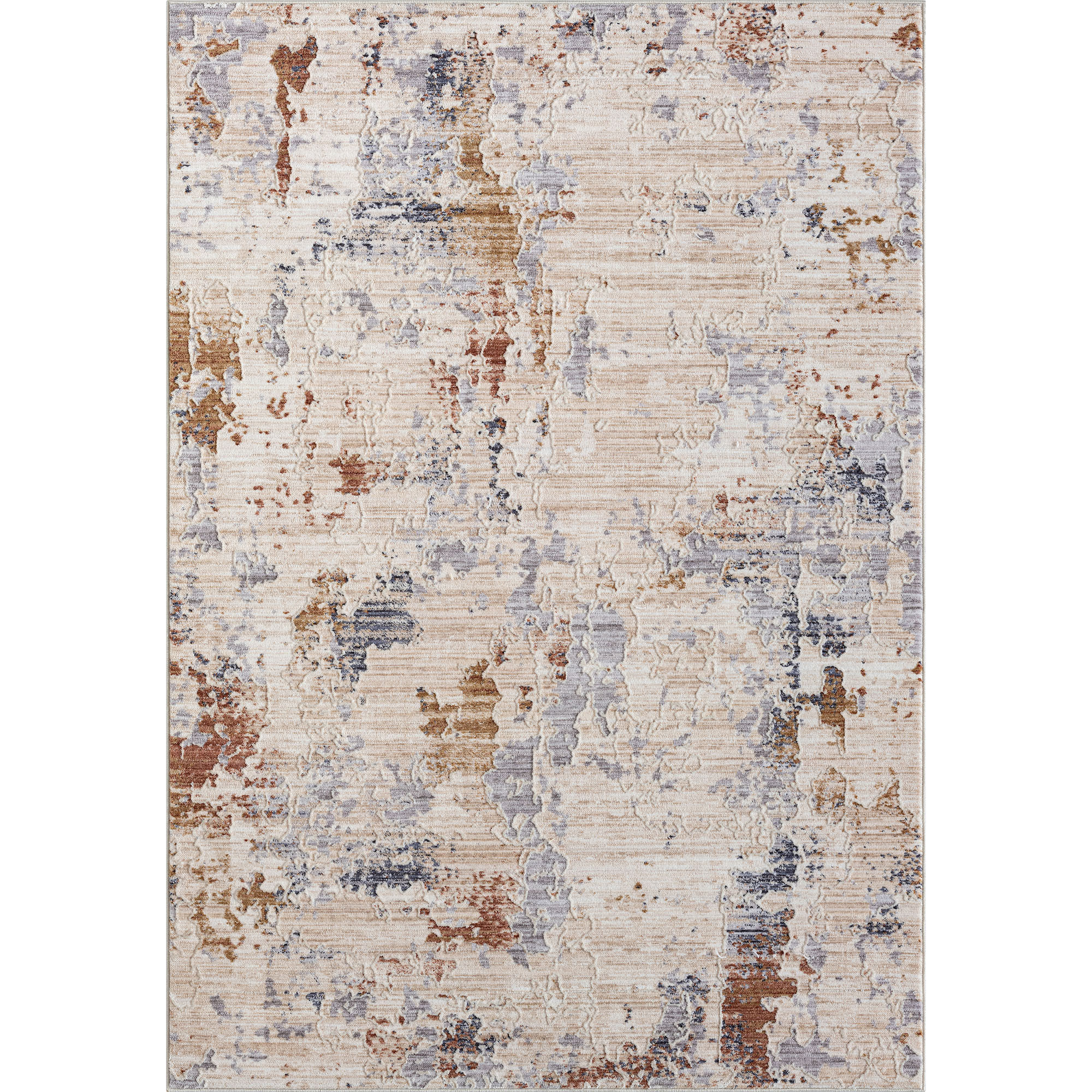 2" X 3" Beige Abstract Area Rug