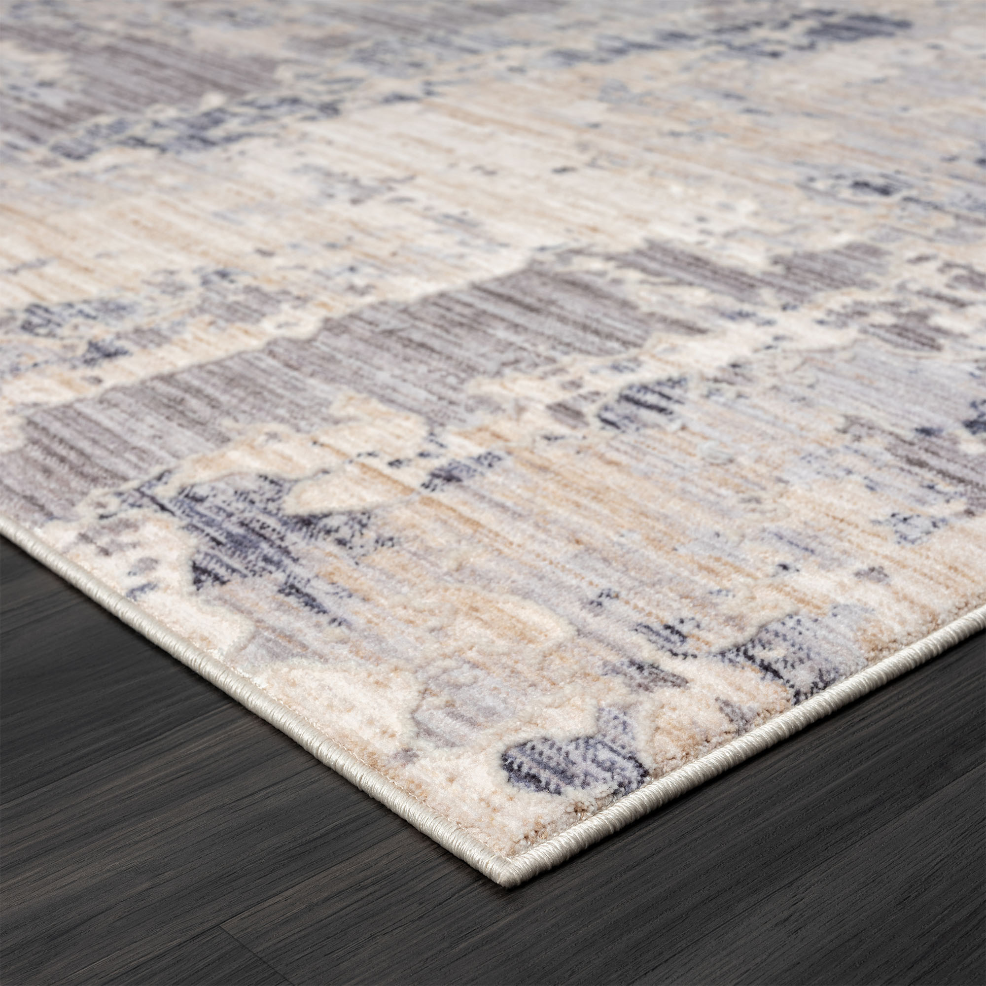 4" X 6" Gray Abstract Area Rug