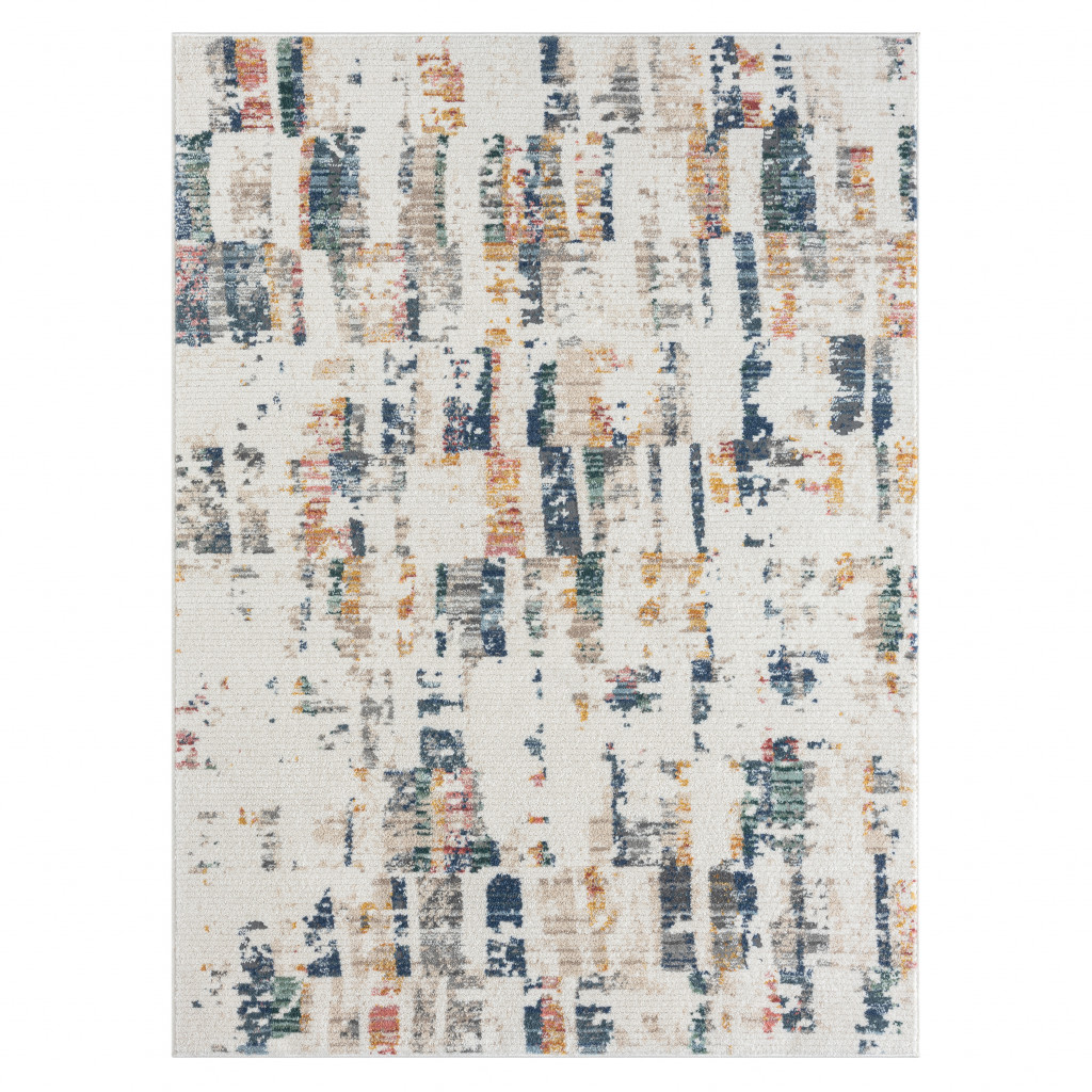 8' X 10' Blue Abstract Area Rug-515911-1