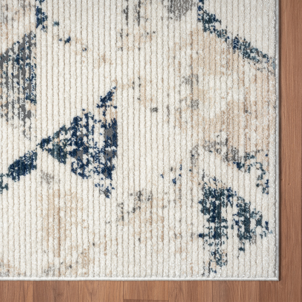 8" X 10" Ivory Geometric Area Rug