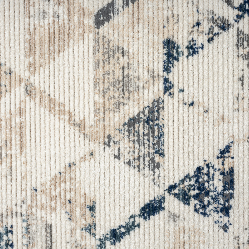 8" X 10" Ivory Geometric Area Rug