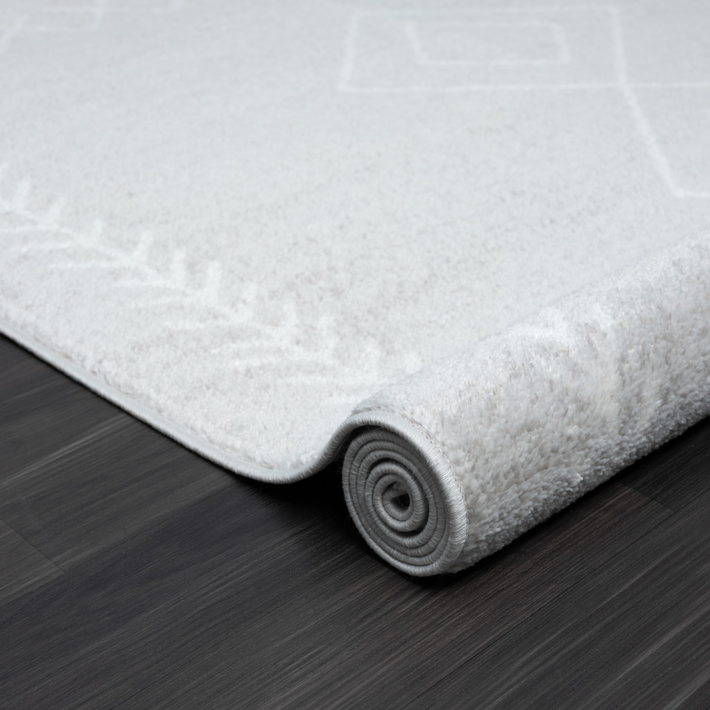5" X 7" Gray Diamond Area Rug