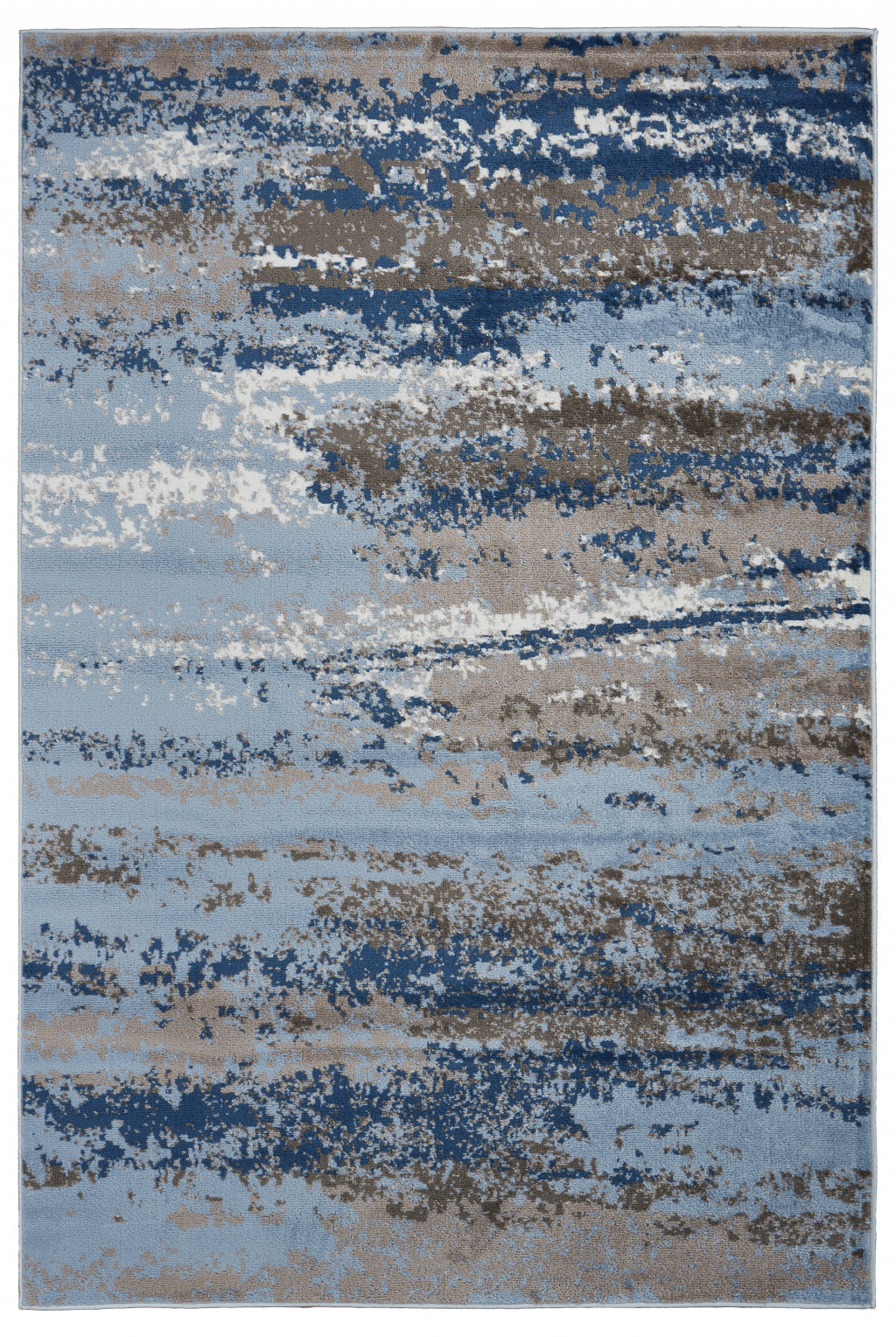 8" X 10" Blue Abstract Area Rug