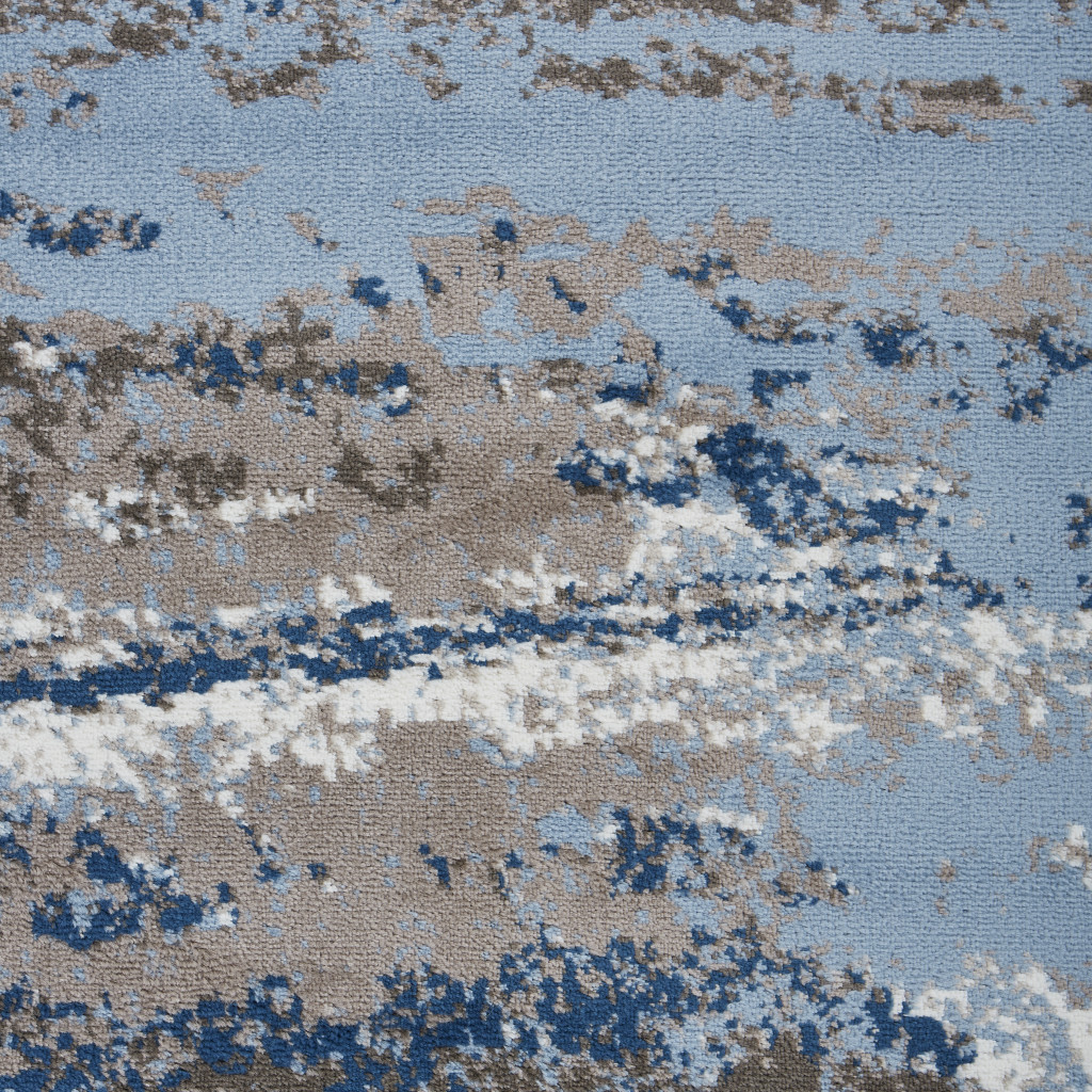 8" X 10" Blue Abstract Area Rug