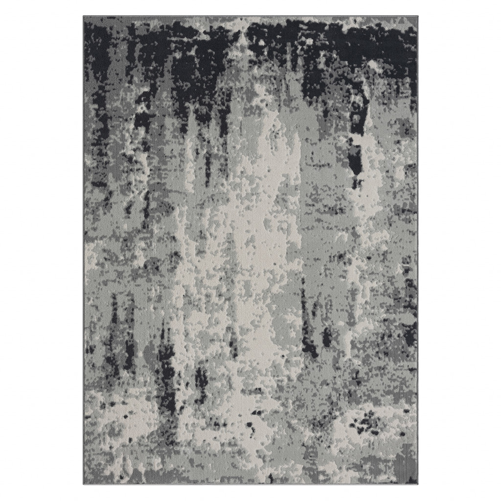 8' X 10' Gray Abstract Area Rug-515940-1