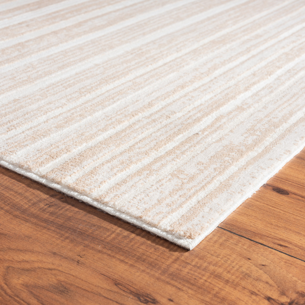 5 X 8 Beige Abstract Distressed Area Rug